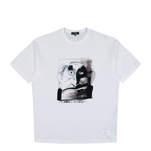 Comme Des Garçons Homme T-Shirt White x Black A Pattern T-Shirt HP-T009-051-2 / White x Black A Pattern | Overkill
