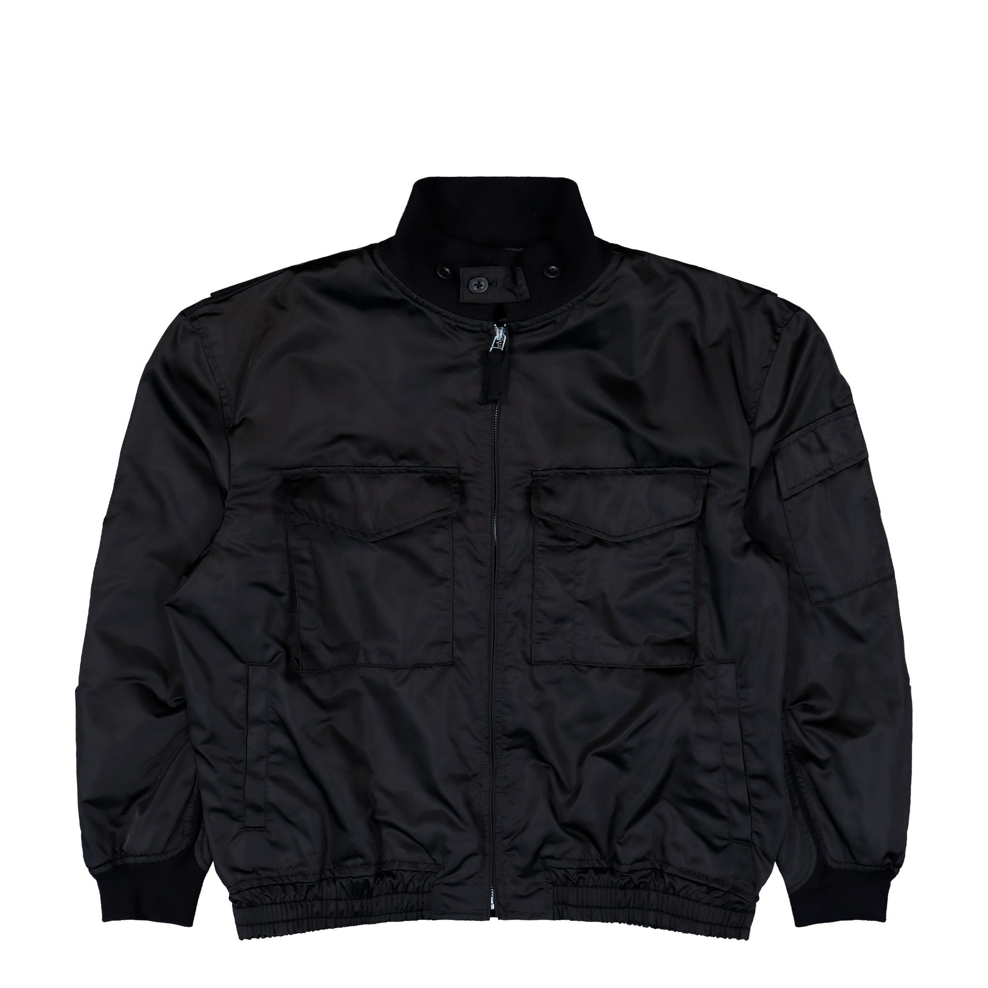 Comme des Garçons HOMME Jacket Black Bomber Jacket HQ-J014-051 Detail View 1 | GATE

