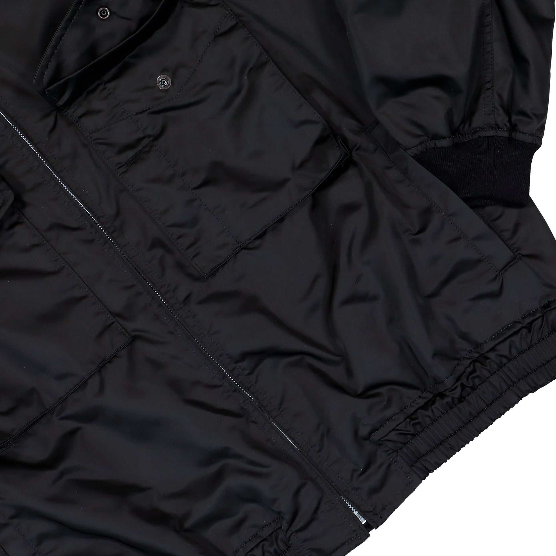 Comme des Garçons HOMME Jacket Black Bomber Jacket HQ-J014-051 Detail View 4 | GATE
