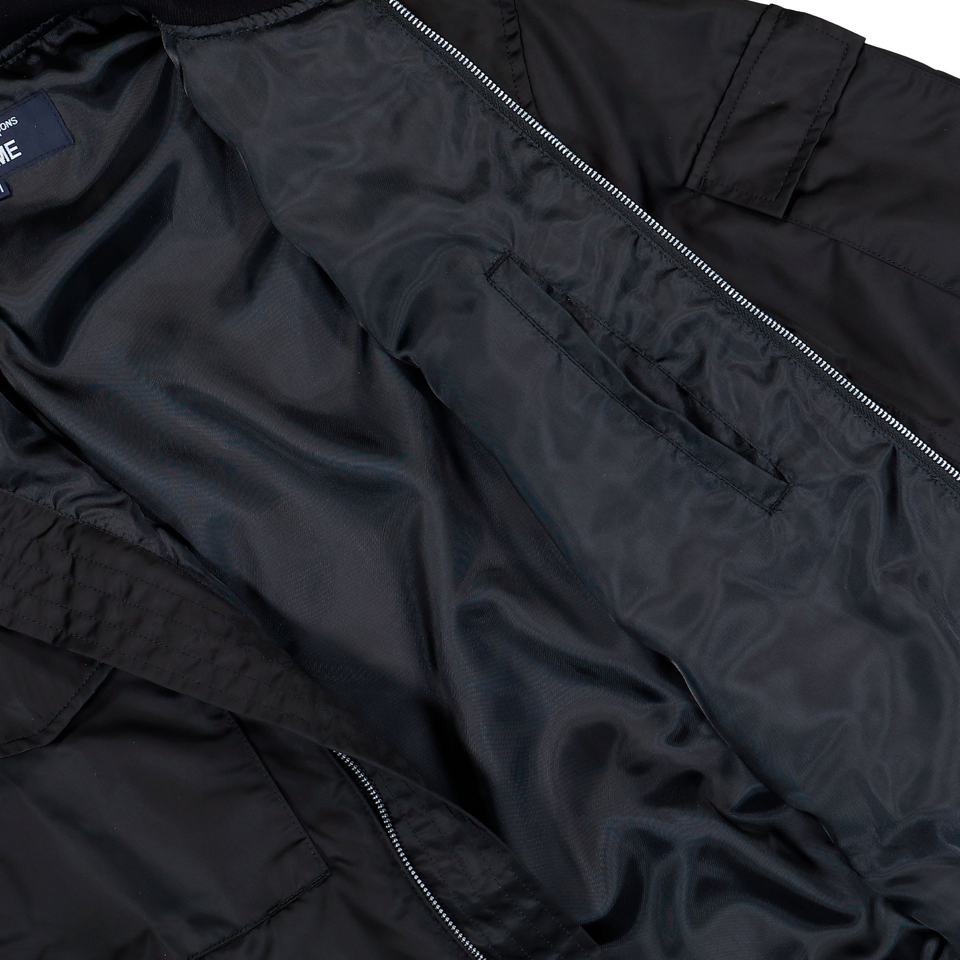 Comme des Garçons HOMME Jacket Black Bomber Jacket HQ-J014-051 Detail View 5 | GATE
