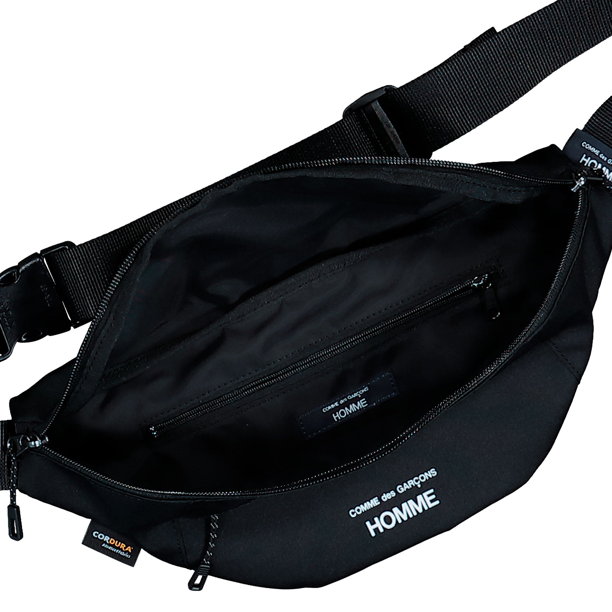 Comme des Garçons HOMME Cordura Waist Bag Black Waist Bag HQ-K291-051 Detail View 4 | GATE
