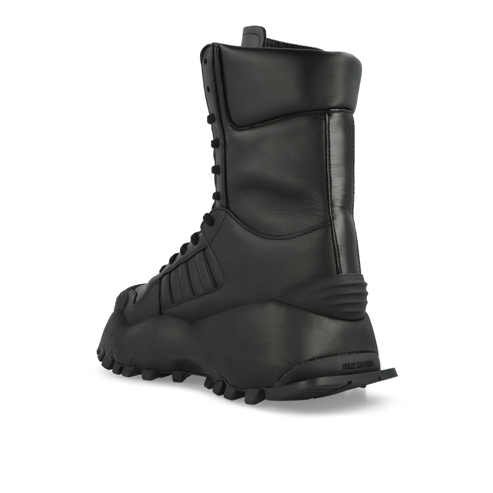 Willy Chavarria x adidas Forum Boot Mid Core Black / Core Black / Carbon Boots HQ4879 Detail View 3 | GATE
