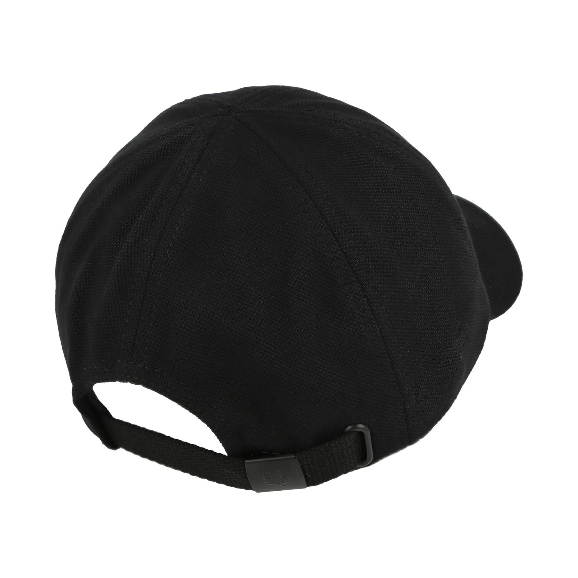 Fred Perry Pique Classic Cap Black Detail view 5 | Gate