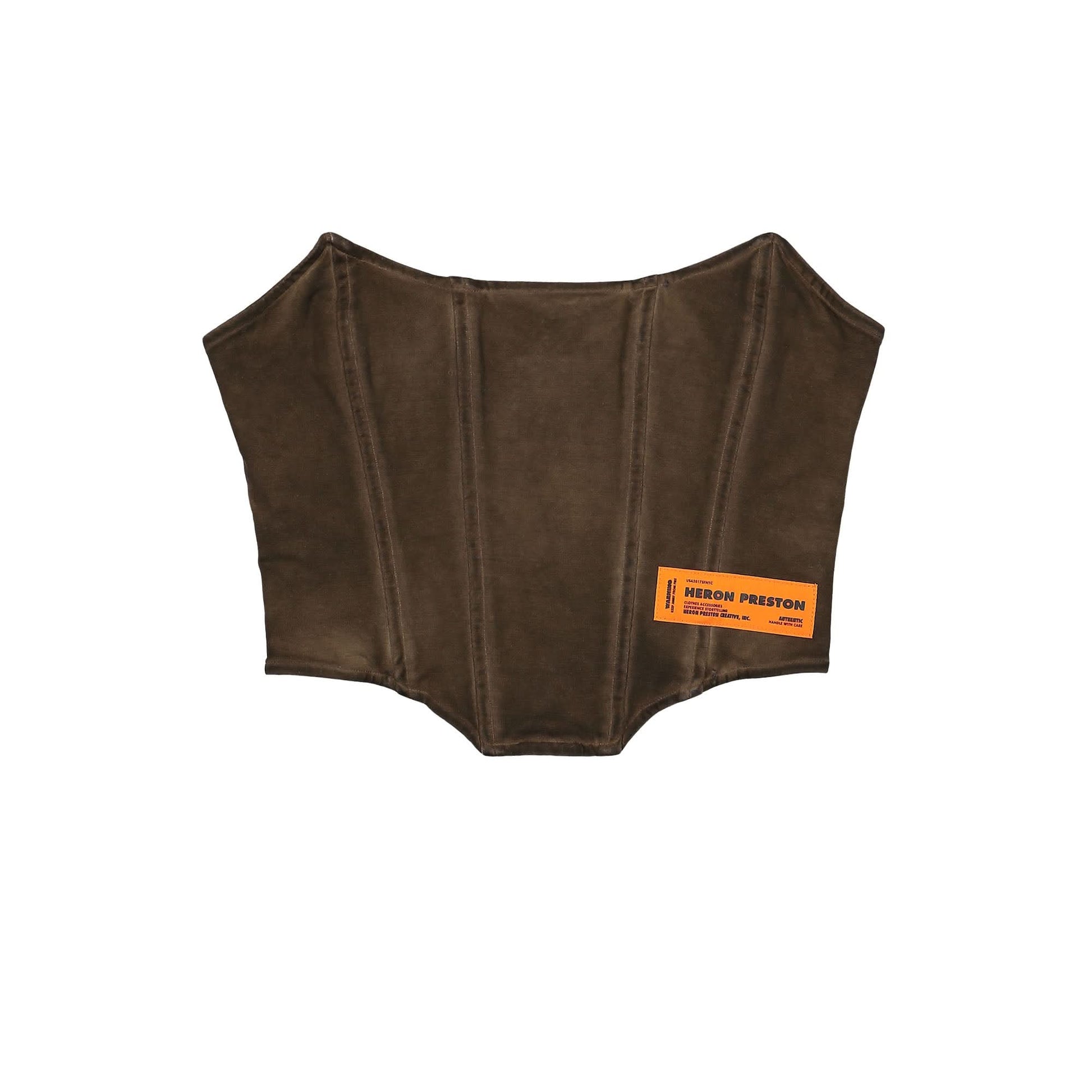 Heron Preston Washed Jersey Corset Brown Detail view 1 | Gate