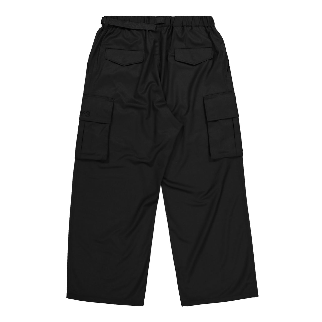 Y-3 Refined Wool Cargo Pants Black Pants IW7453 Detail View 1 | GATE
