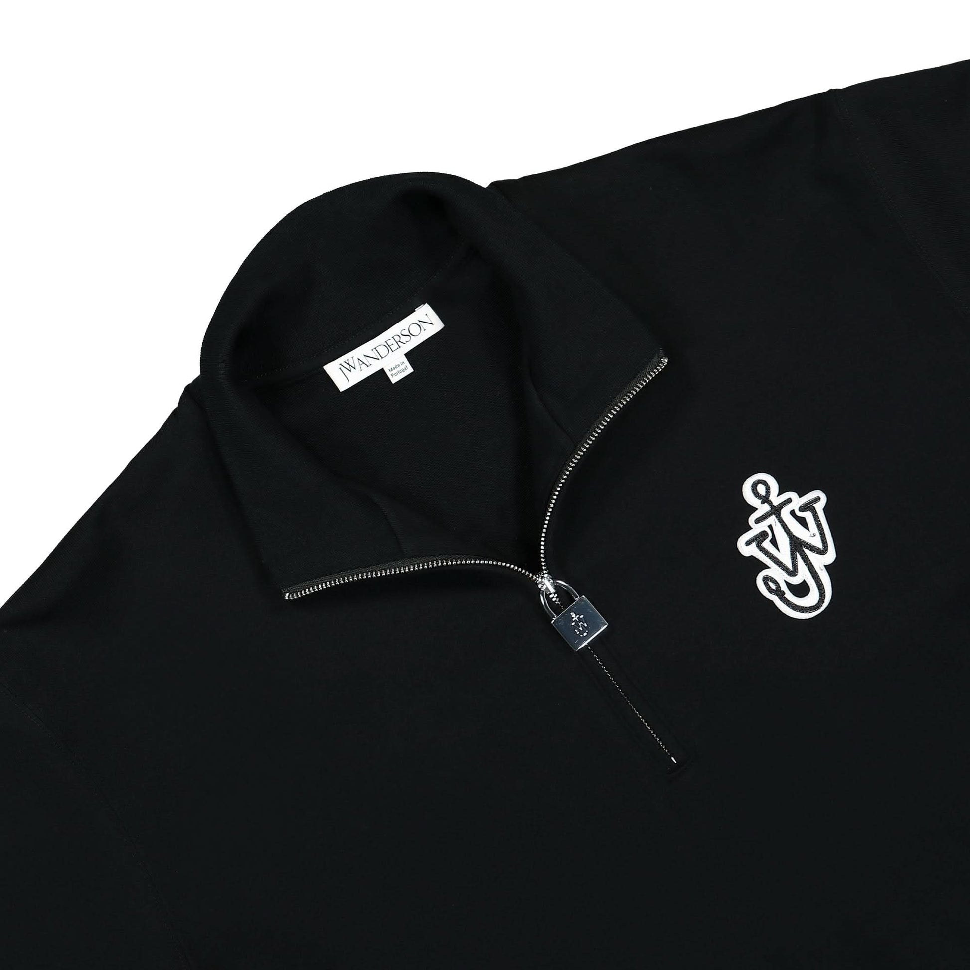 JW Anderson Padlock Half Zip Sweatshirt Black Detail view 3 | Gate