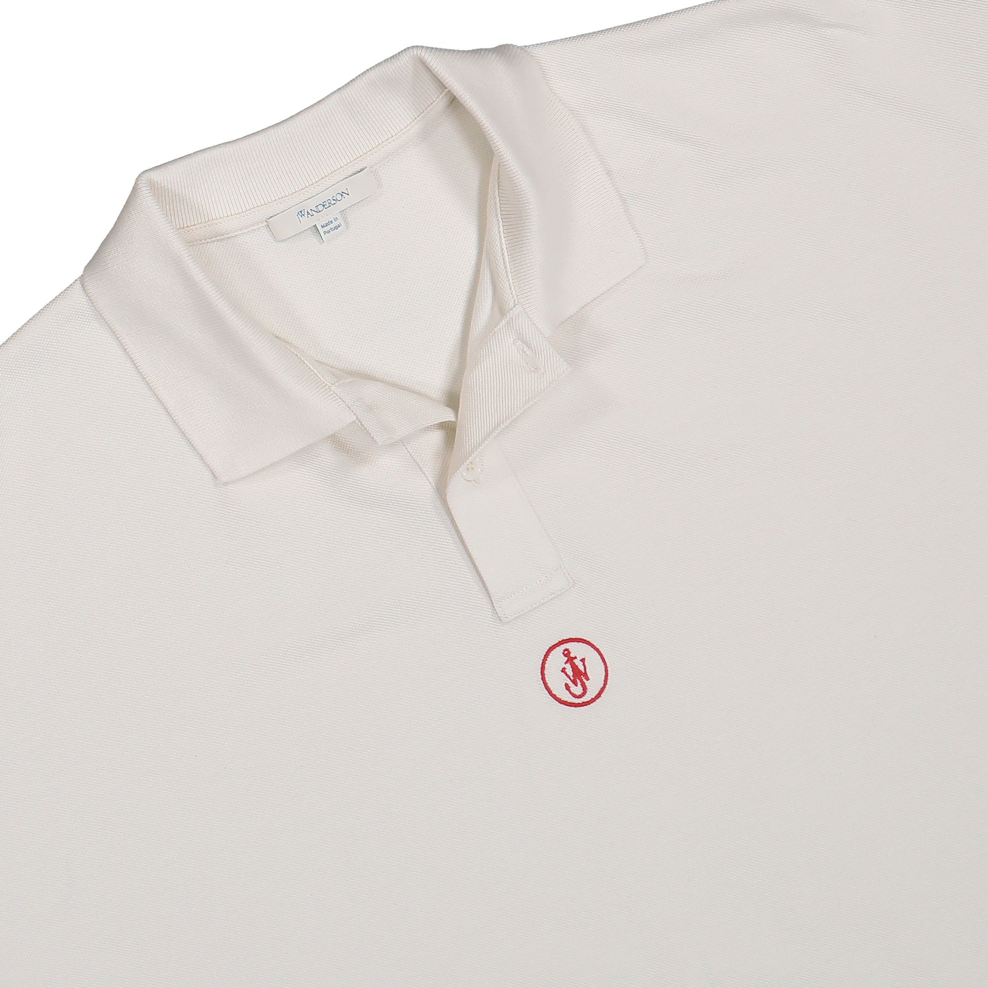 JW Anderson Anchor Embroidery Polo Off White T-Shirts JO0281-PG1479-002 / Off White Detail View 3 | GATE
