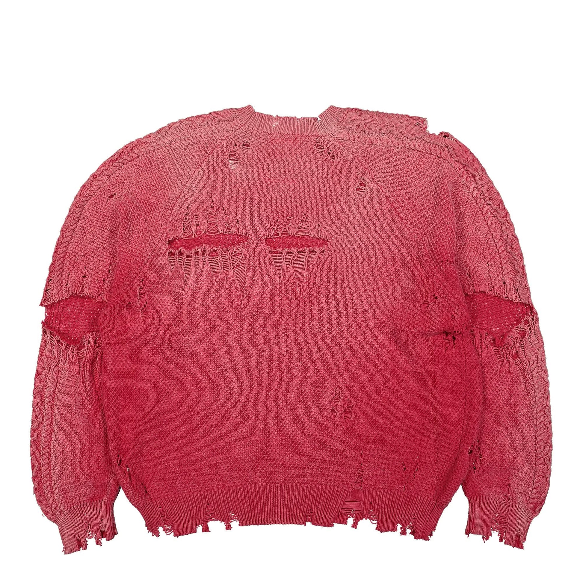 Maison Mihara Yasuhiro Sun Faded Knit Pullover Pink Detail view 2 | Gate