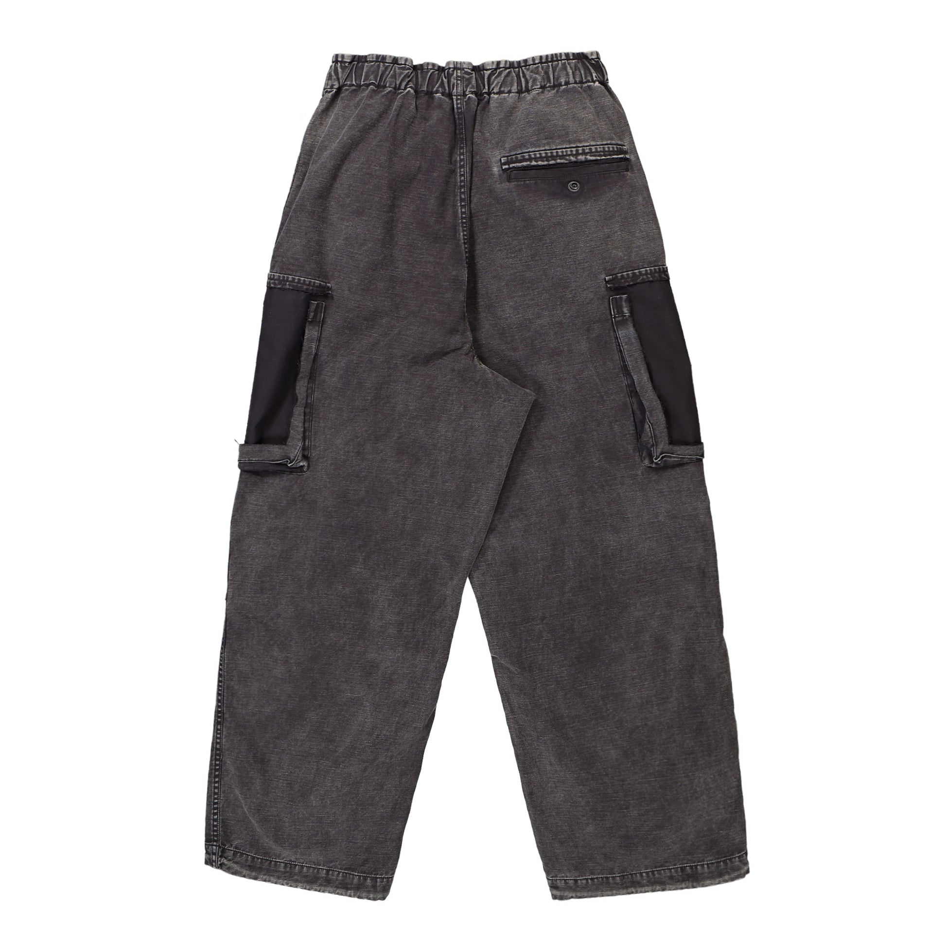 Maison Mihara Yasuhiro Cotton Satin Cargo Trousers Black Detail view 3 | Gate