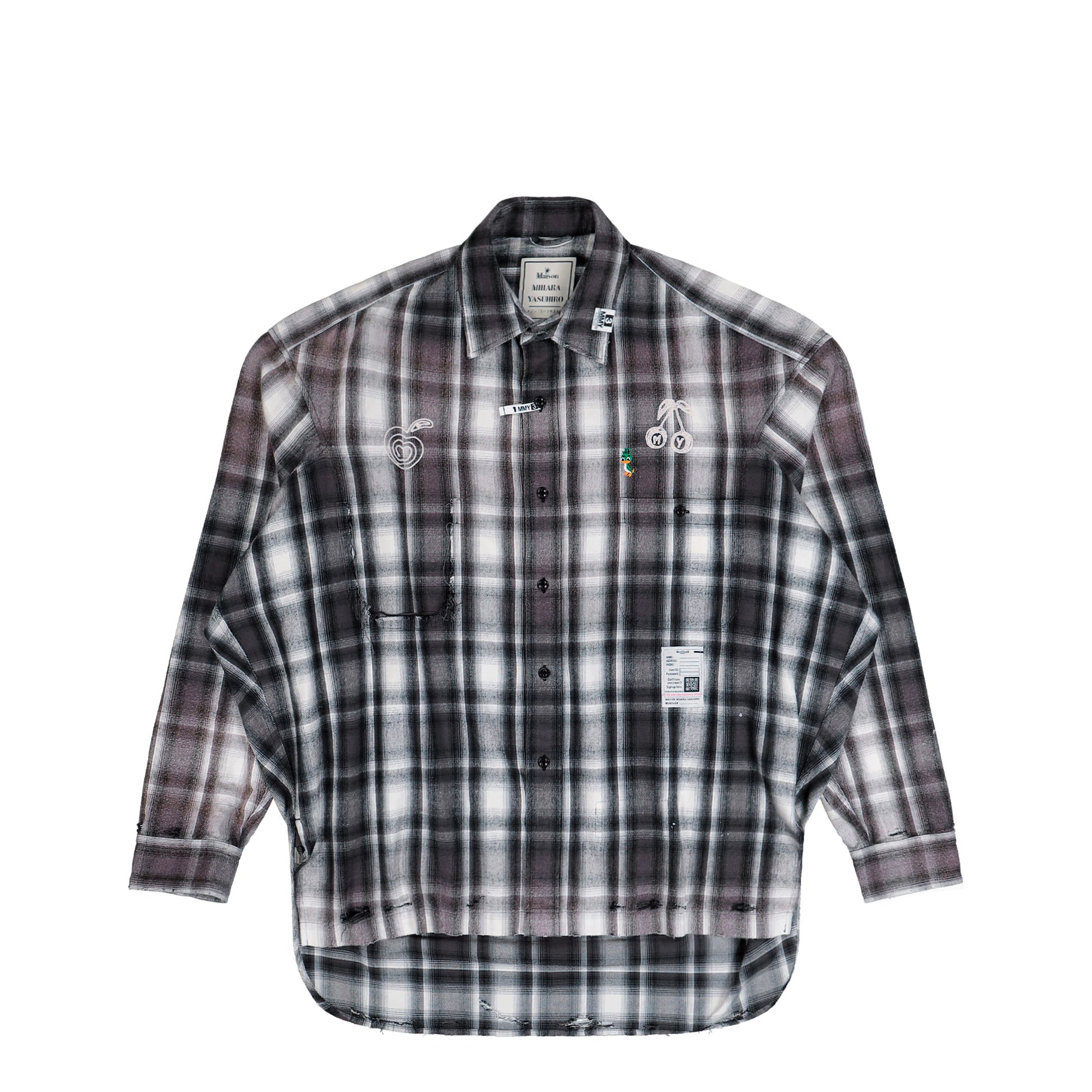 Maison Mihara Yasuhiro Vintage Like Check Shirt Black Shirts J15SH181  Detail View 1 | GATE
