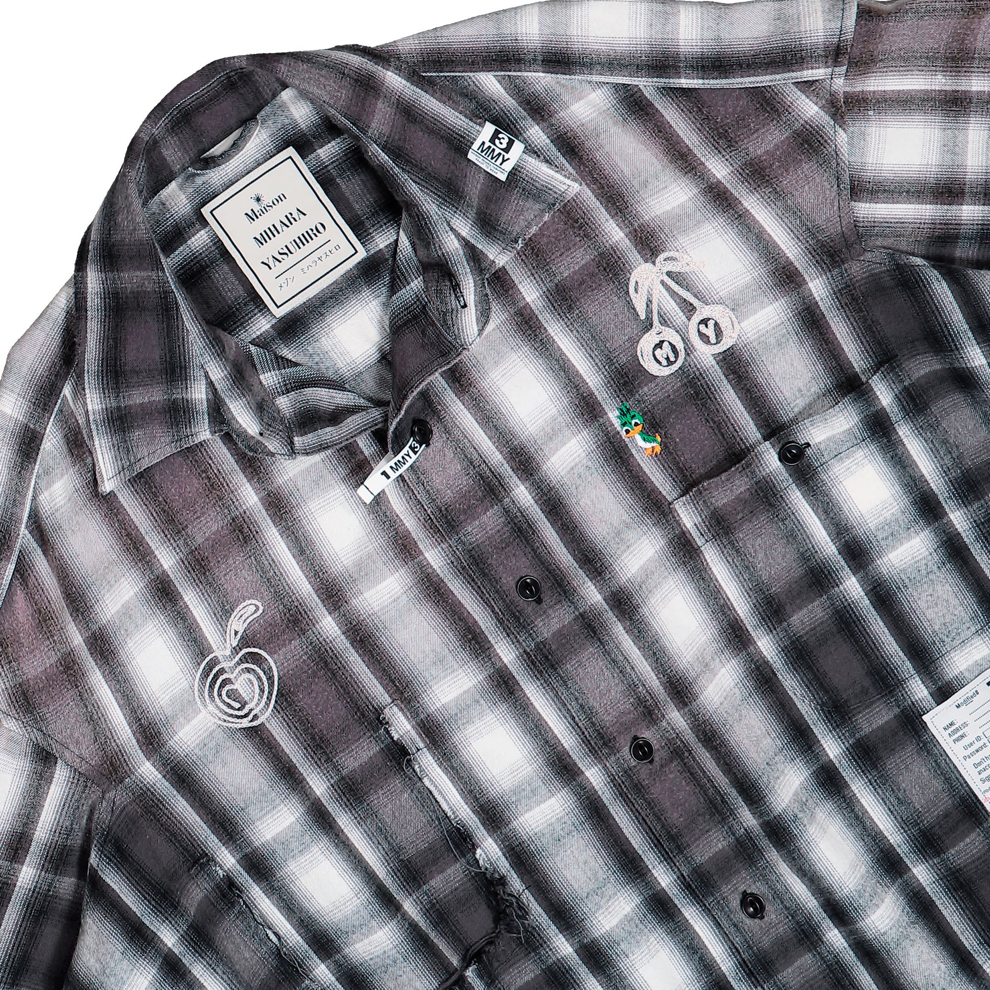 Maison Mihara Yasuhiro Vintage Like Check Shirt Black Shirts J15SH181  Detail View 3 | GATE
