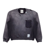 Maison Mihara Yasuhiro Sun Faded Pullover Black Sweatshirt J16PO722 Detail View 1 | GATE
