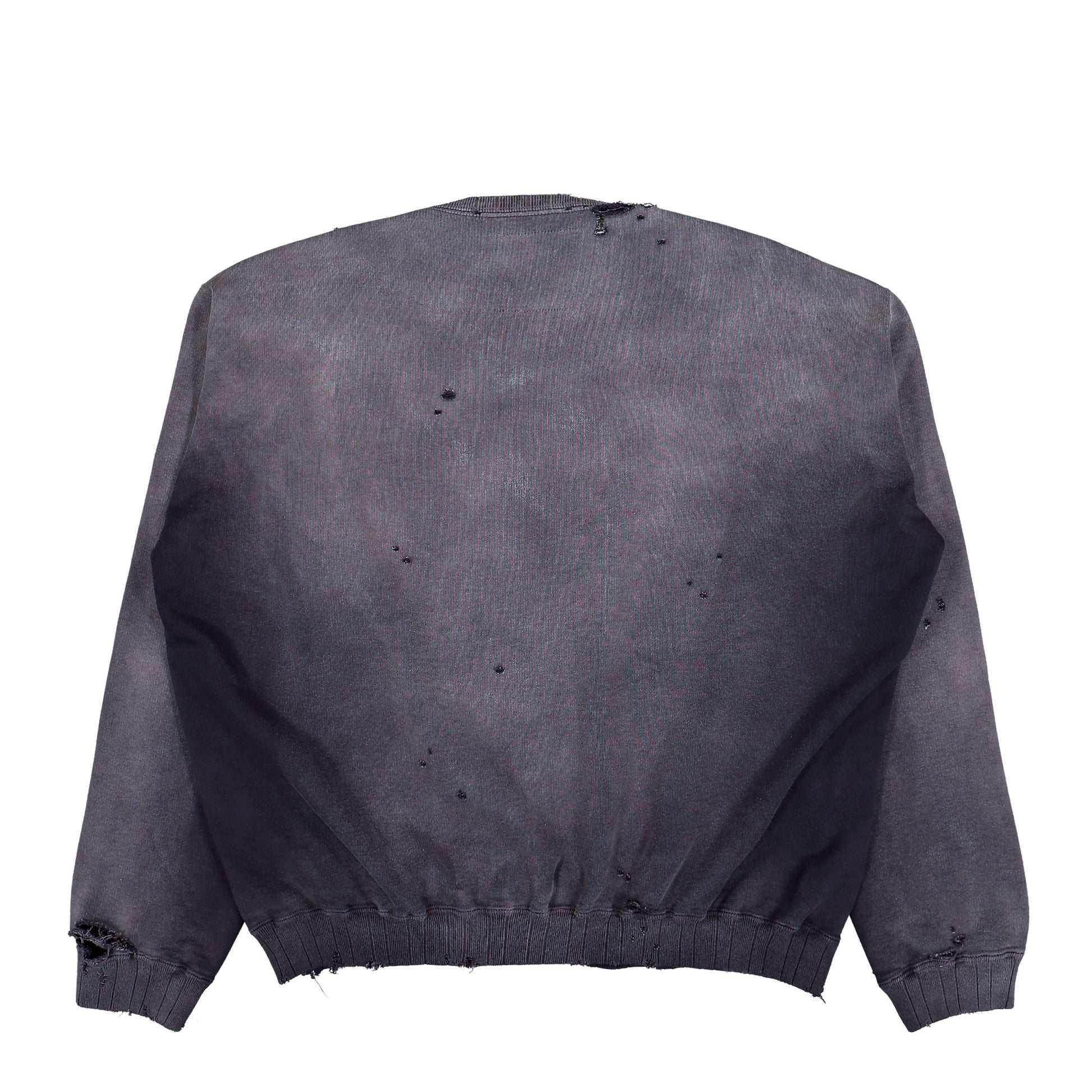 Maison Mihara Yasuhiro Sun Faded Pullover Black Sweatshirt J16PO722 Detail View 2 | GATE
