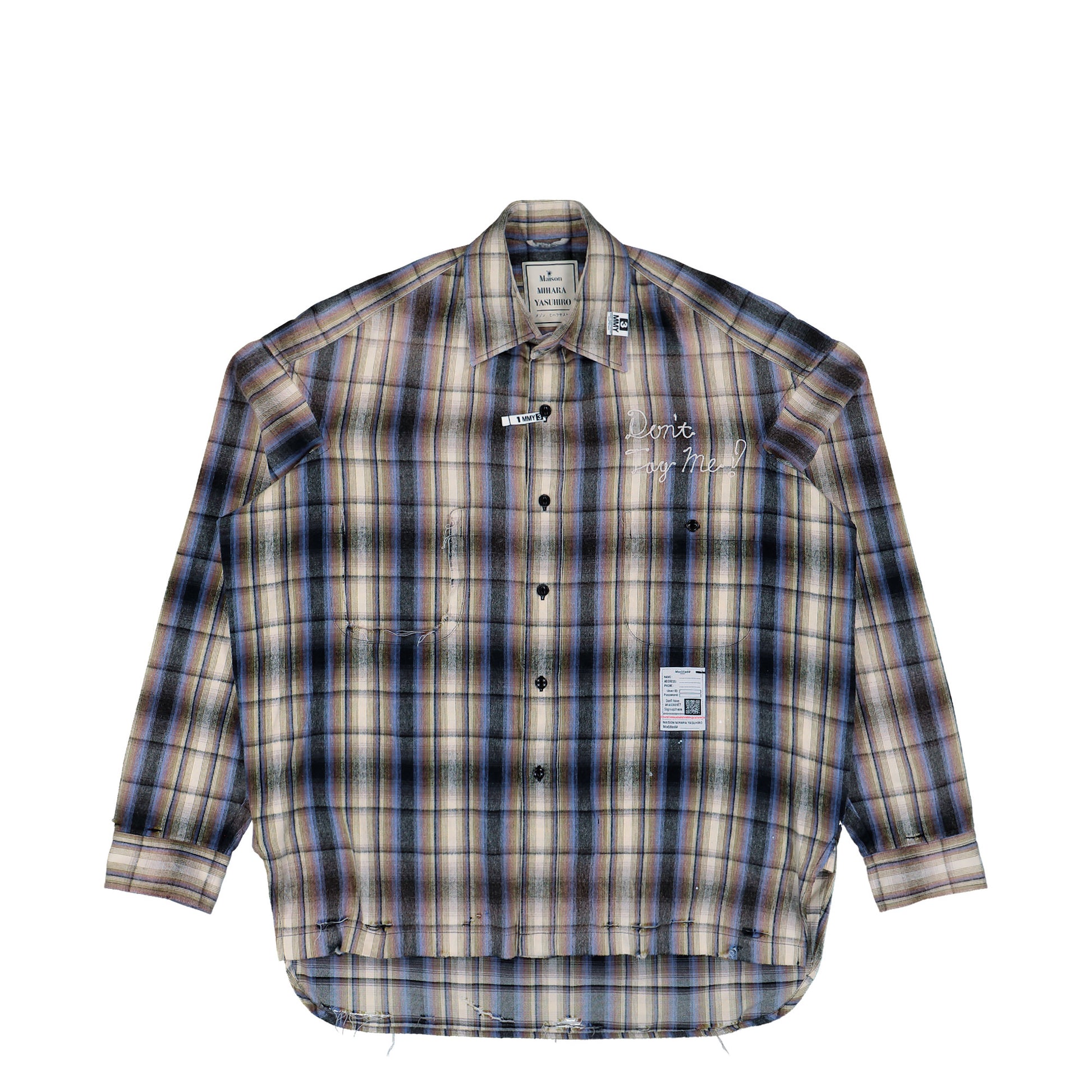 Maison Mihara Yasuhiro Vintage Like Check L/S Shirts Beige Shirts J16SH181 Detail View 1 | GATE
