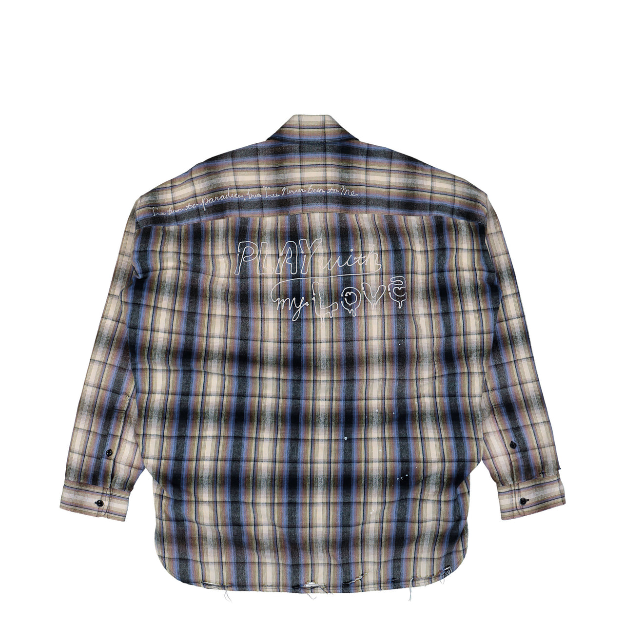 Maison Mihara Yasuhiro Vintage Like Check L/S Shirts Beige Shirts J16SH181 Detail View 1 | GATE
