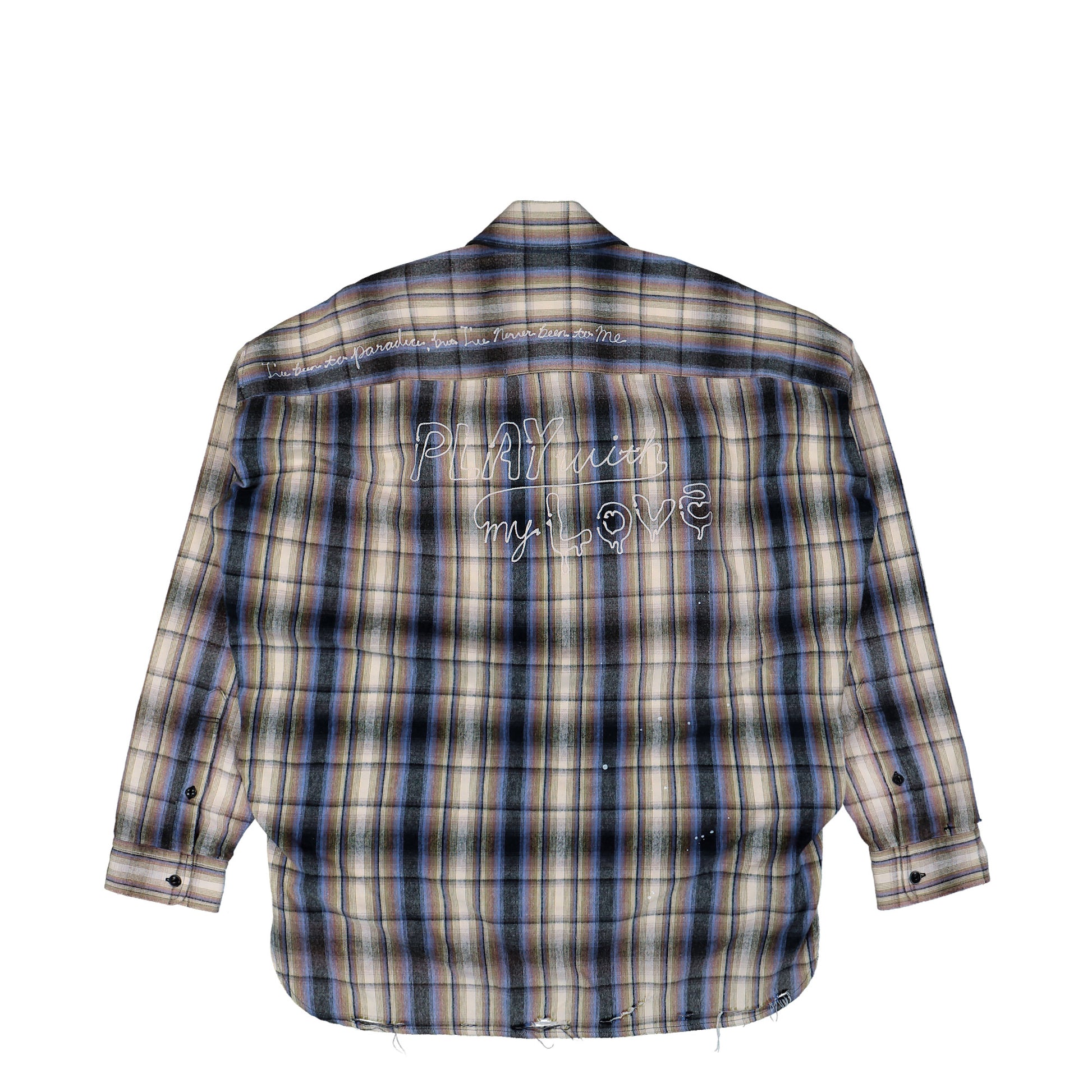 Maison Mihara Yasuhiro Vintage Like Check L/S Shirts Beige Shirts J16SH181 Detail View 2 | GATE
