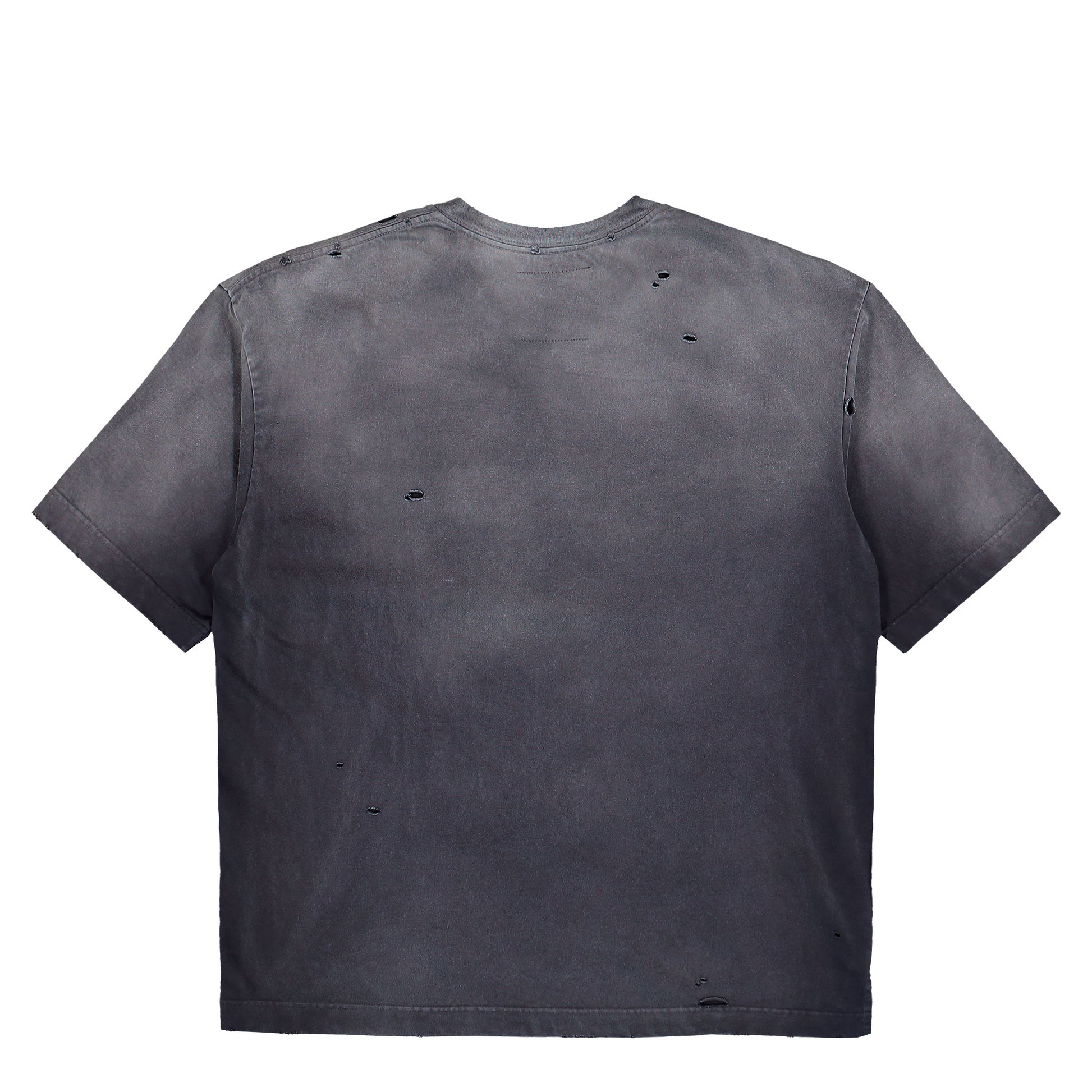 Maison Mihara Yasuhiro Sun Faded V Neck Tee Black t-Shirt J16TS802 Detail View 2 | GATE
