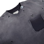 Maison Mihara Yasuhiro Sun Faded V Neck Tee Black t-Shirt J16TS802 Detail View 3 | GATE
