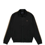 Fred Perry Contrast Tape Track Jacket Black Detail view 1 | Gate