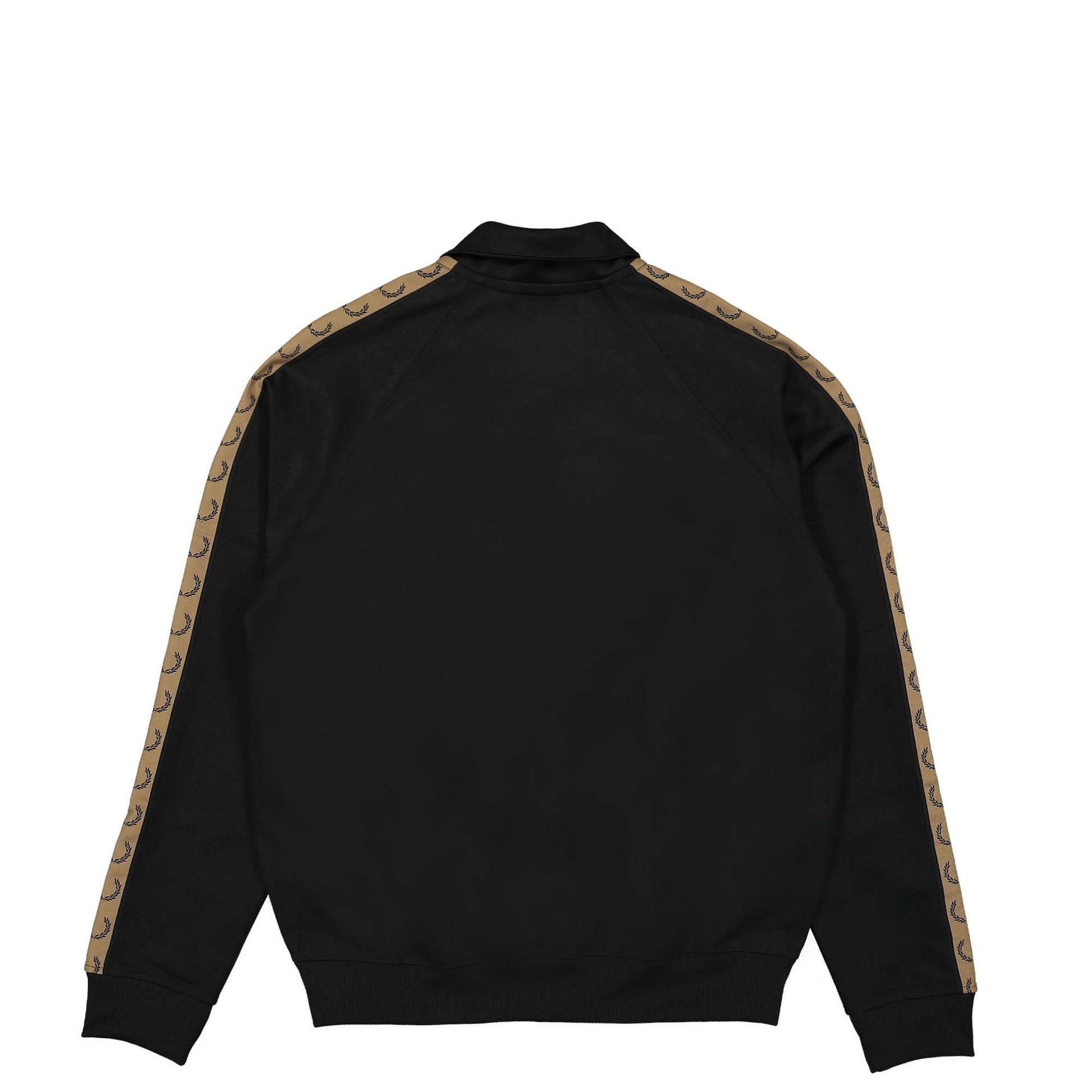 Fred Perry Contrast Tape Track Jacket Black Detail view 2 | Gate