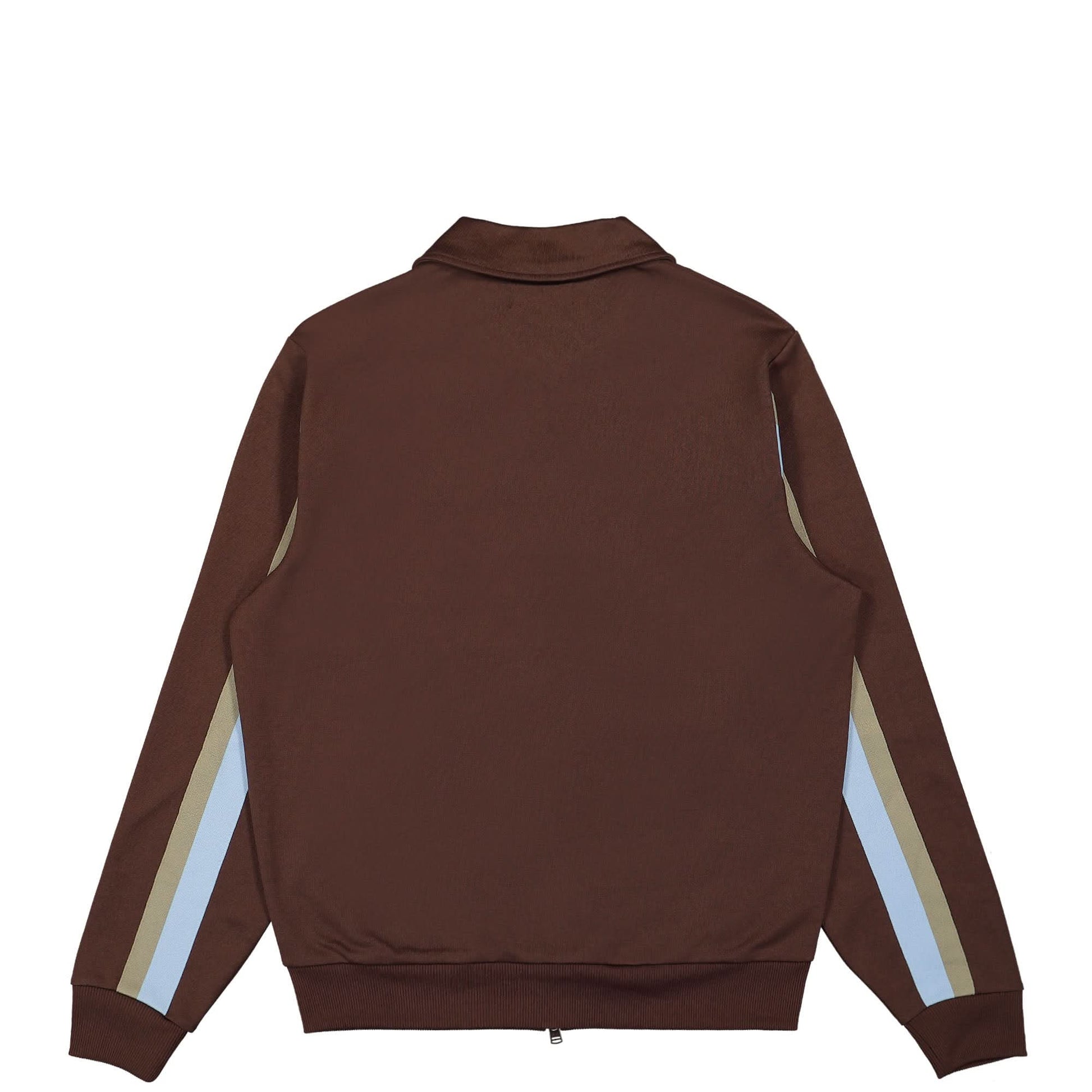 Fred Perry Tape Detail Collared Track Jacket Brown Detail view 2 | Gate