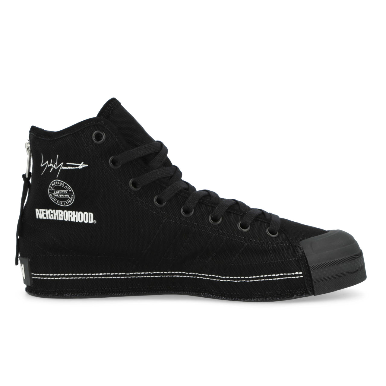 Neighborhood x Y-3 Nizza Hi Black / Black / Off White Sneaker JP6454 | Overkill

