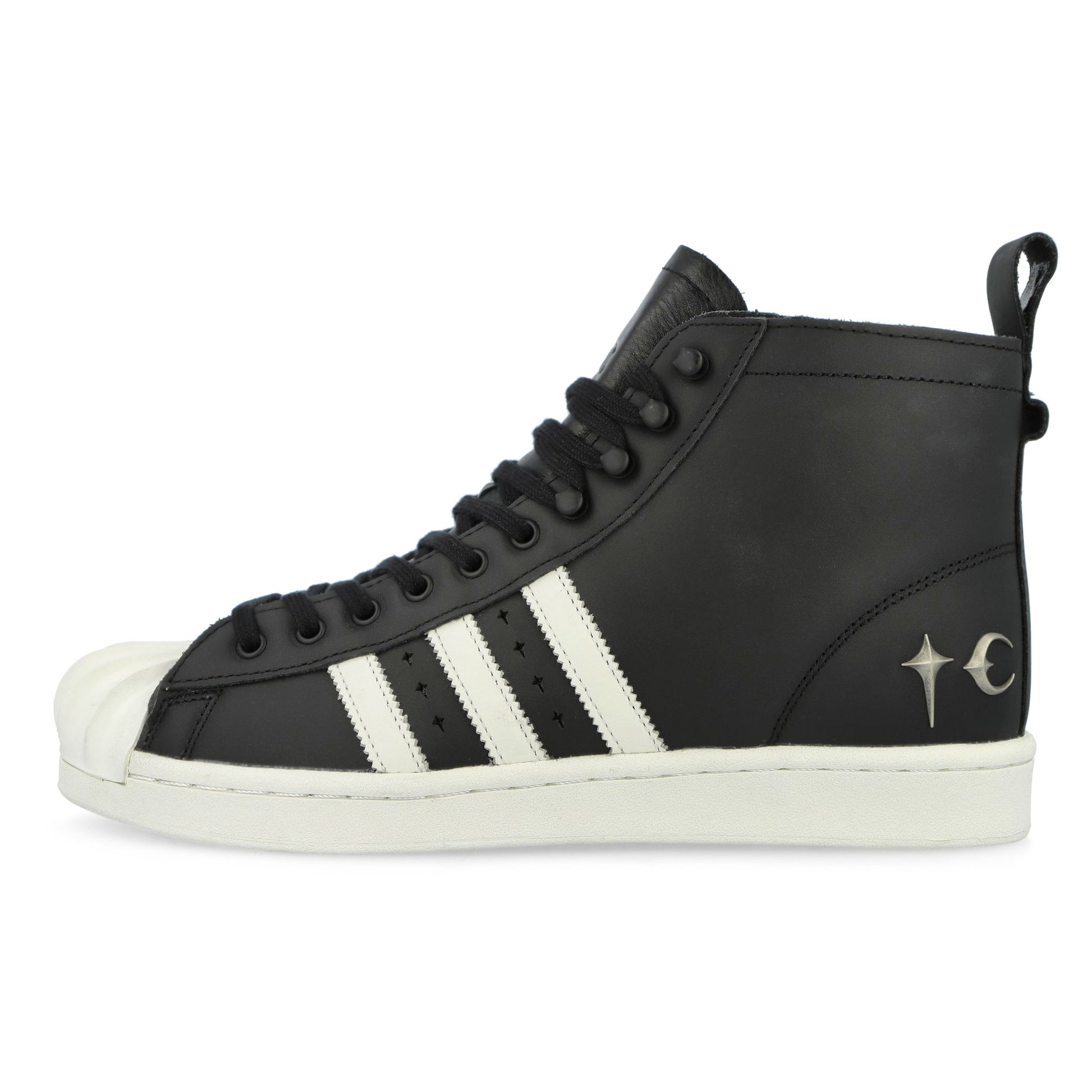 Thug Club x adidas Superstar Boot Luxe TC Core Black / Off White / Core Black High Top Sneakers JP6519 Detail View 1 | GATE