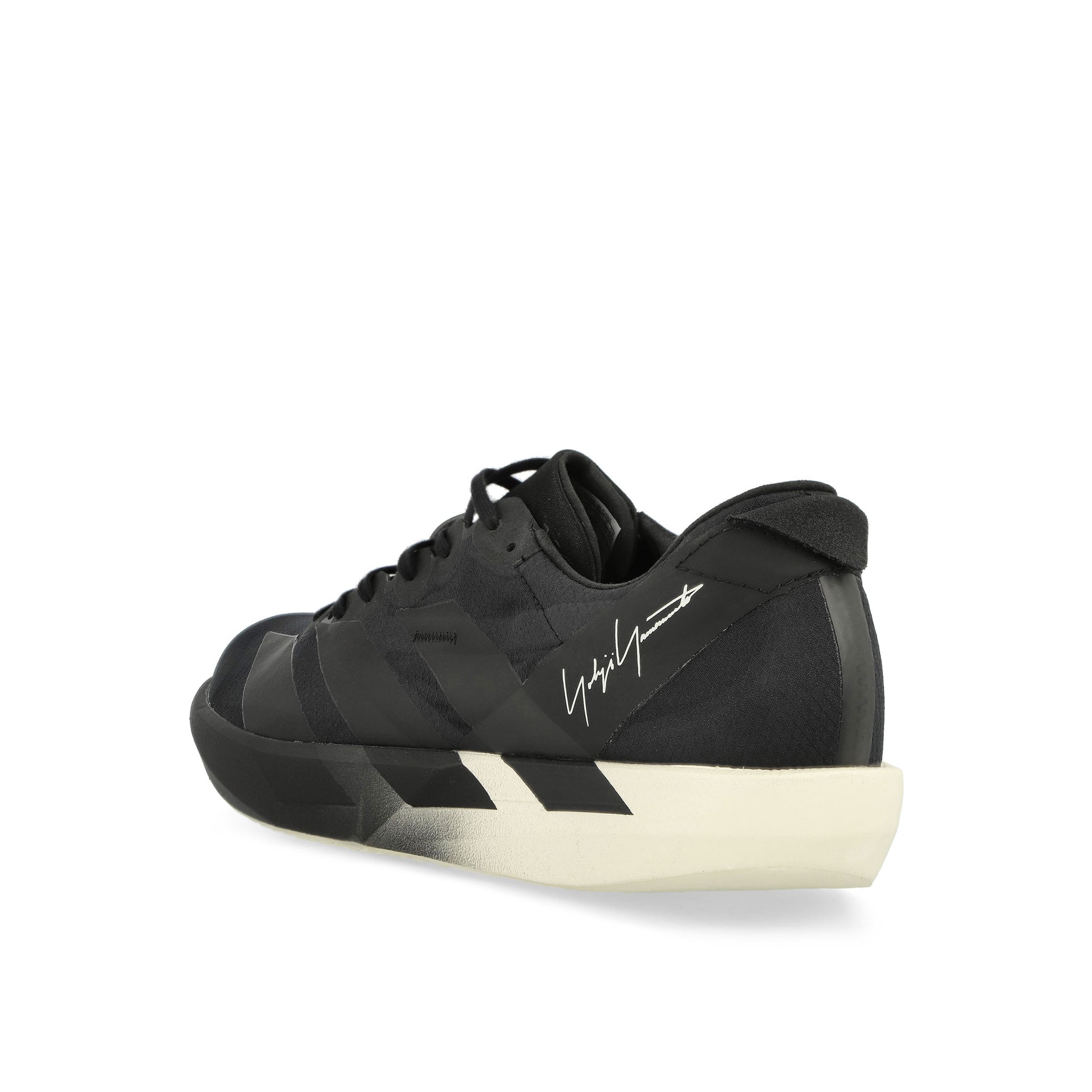 Y-3 Adios 9  Black / Black / Off White Low Top Sneakers JR6652 Detail View 4 | GATE