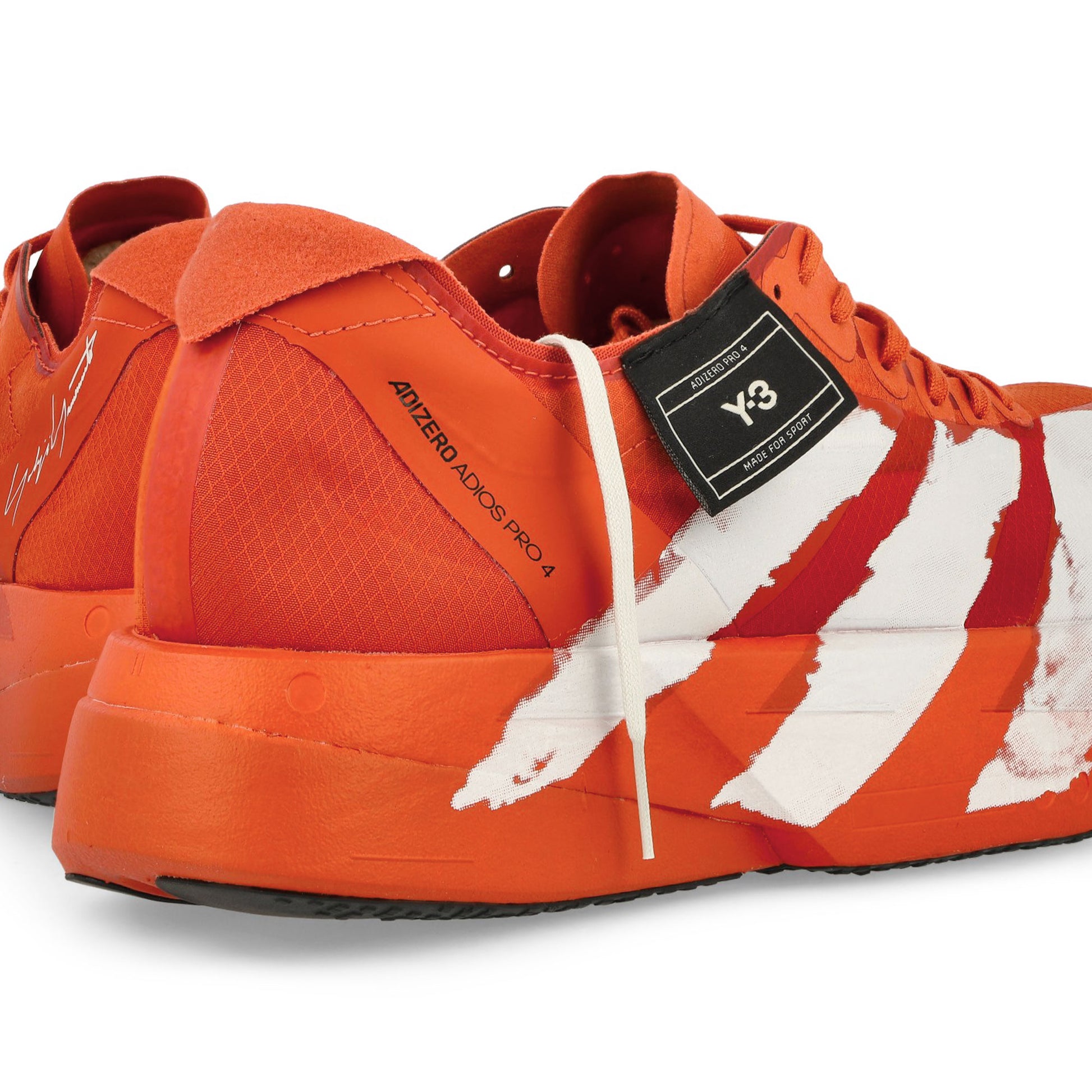 Y-3 Adizero Adios Pro 4 Craft Chili / Craft Chili / Orbit Grey Sneaker JR6657 Detail View 3 | GATE