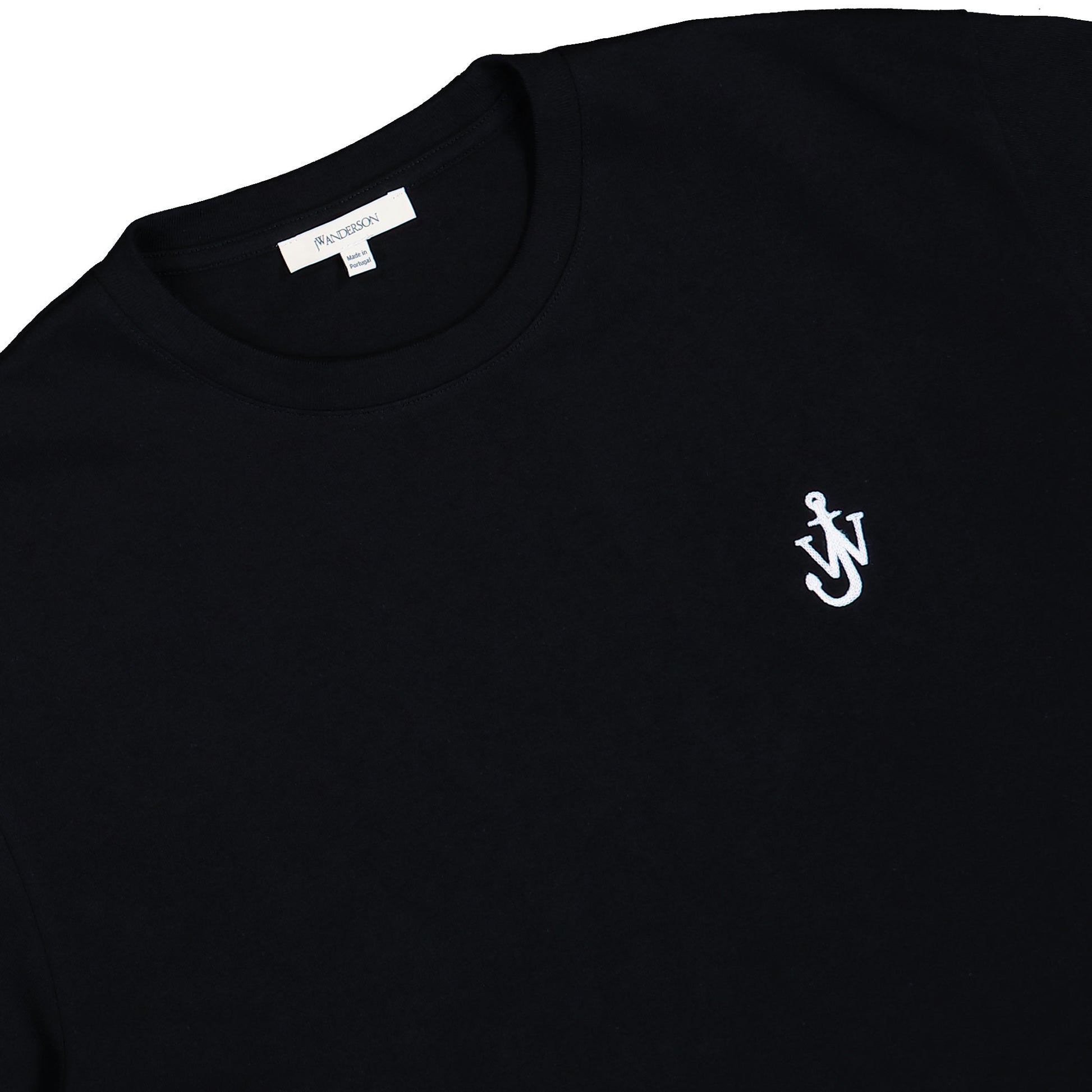 JW Anderson Anchor Embroidery T-Shirt Black T-Shirts JT0257-PG1510-999 / Black Detail View 3 | GATE
