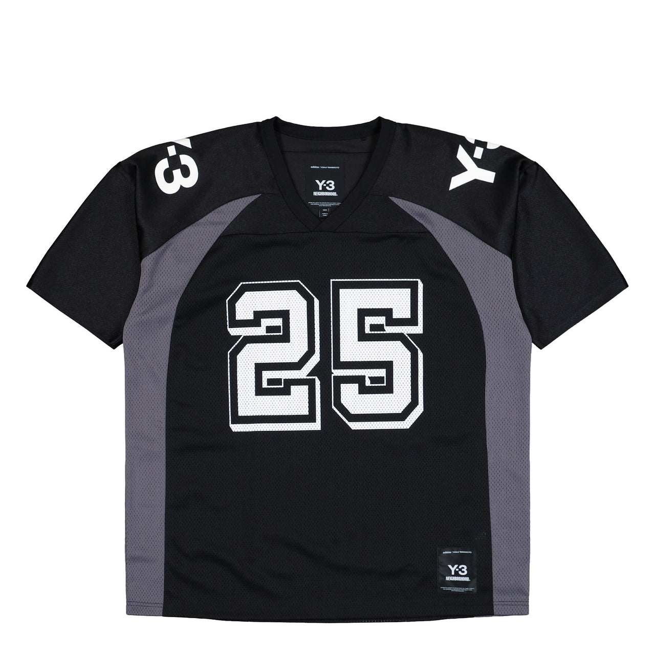 Neighborhood x Y-3 Football Jersey Black T-Shirts JW6997 | Overkill
