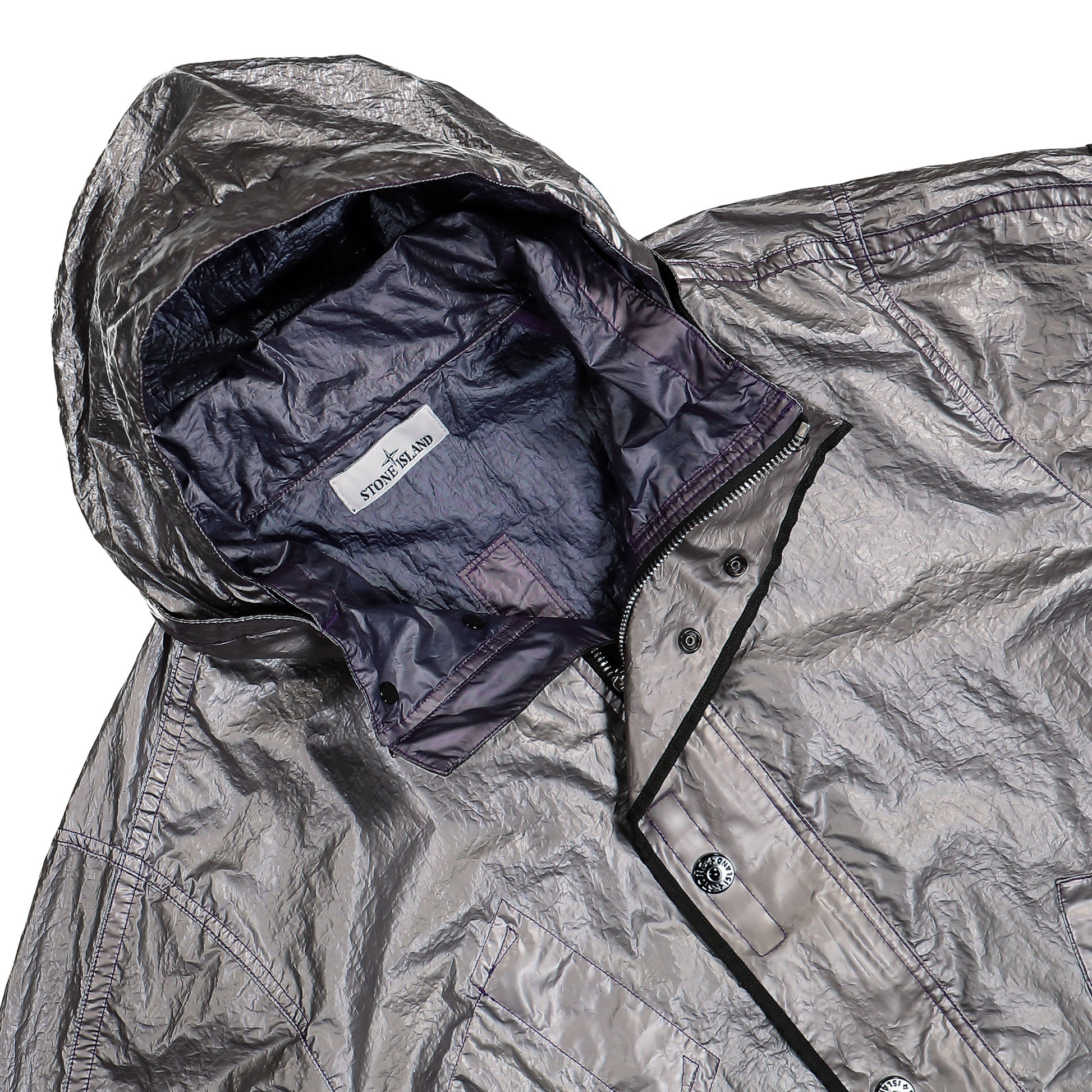 Stone Island Metal Cover Jacket Purple Detail view 3 | Gate