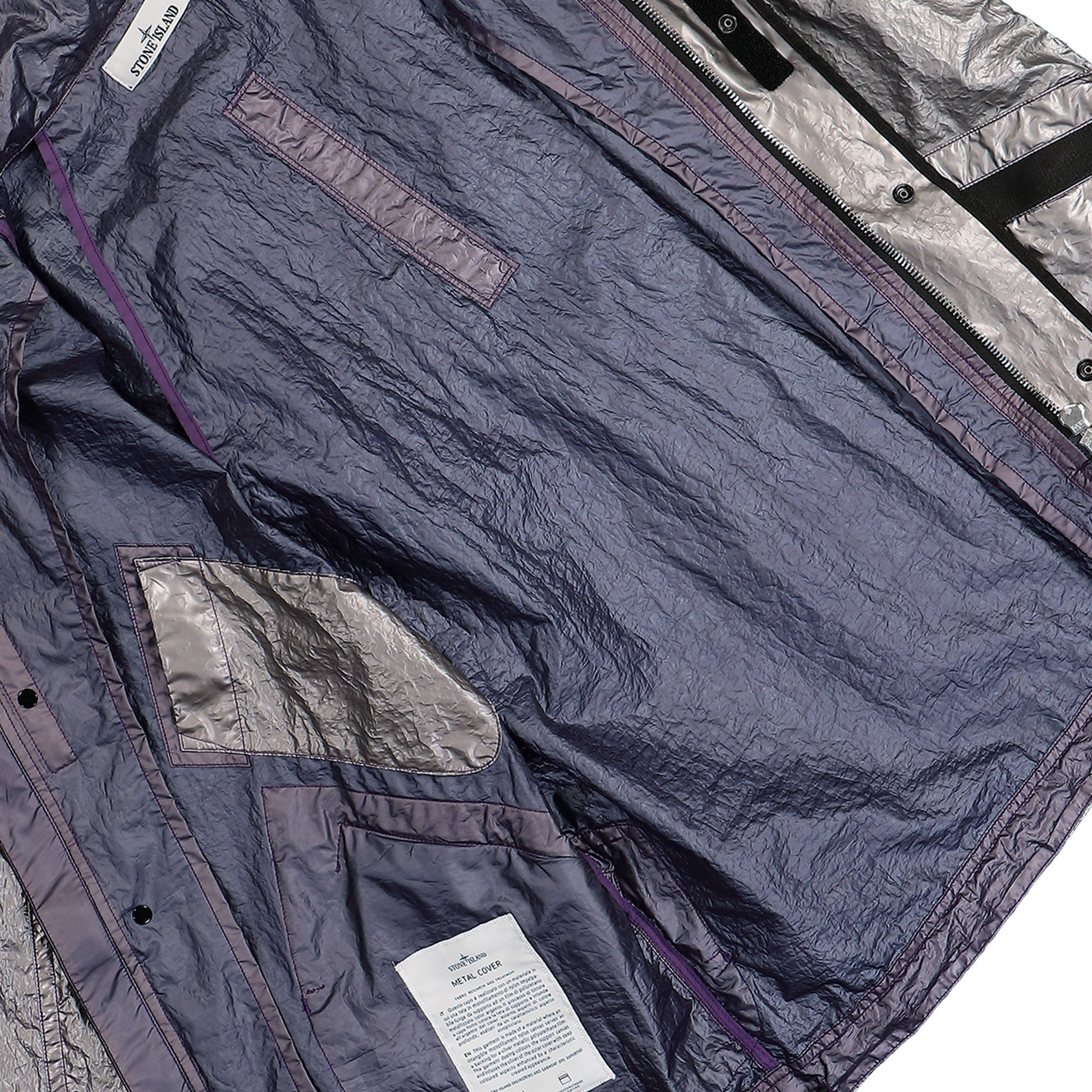 Stone Island Metal Cover Jacket Purple Detail view 6 | Gate