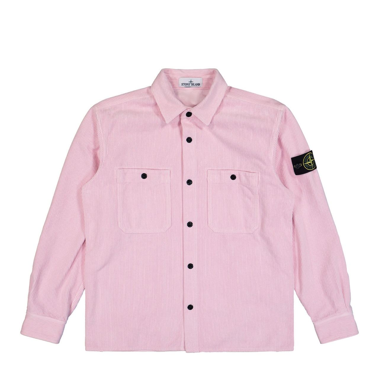 Stone Island Overshirt With Pockets And Snap Fastening Pink Shirts K2S151200012-S0212 V0080 Detail View 1 | GATE