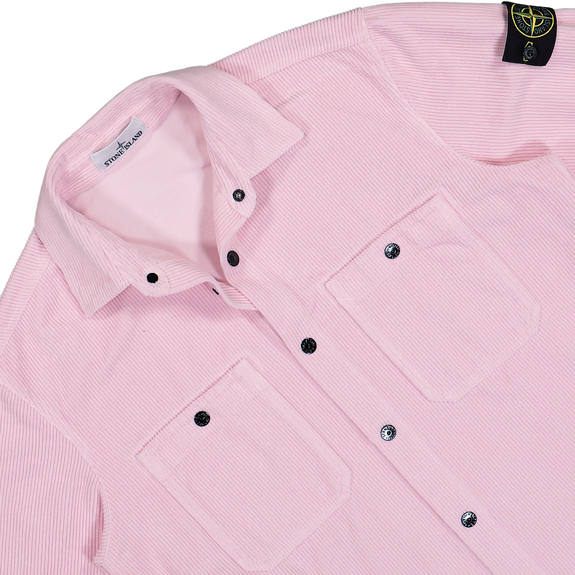 Stone Island Overshirt With Pockets And Snap Fastening Pink Shirts K2S151200012-S0212 V0080 Detail View 3 | GATE