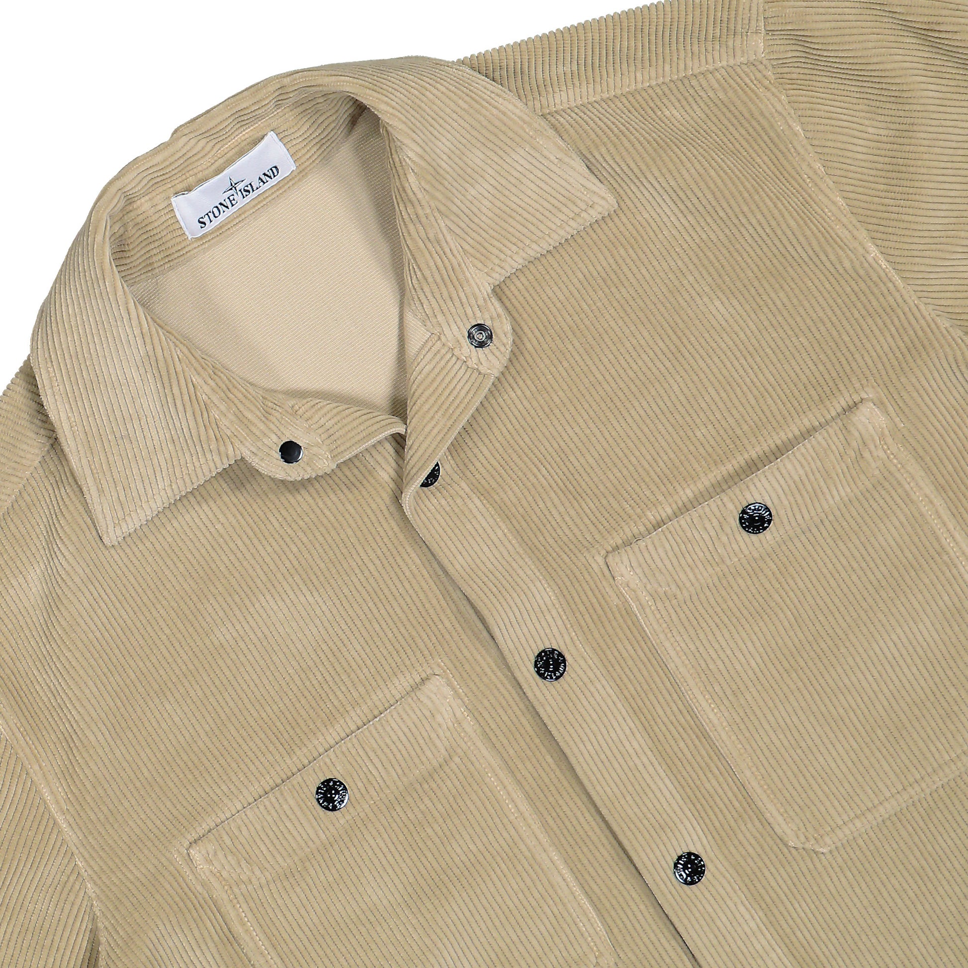 Stone Island Overshirt With Pockets And Snap Fastening Desert Shirts K2S151200012-S0212 V009A Detail View 3 | GATE