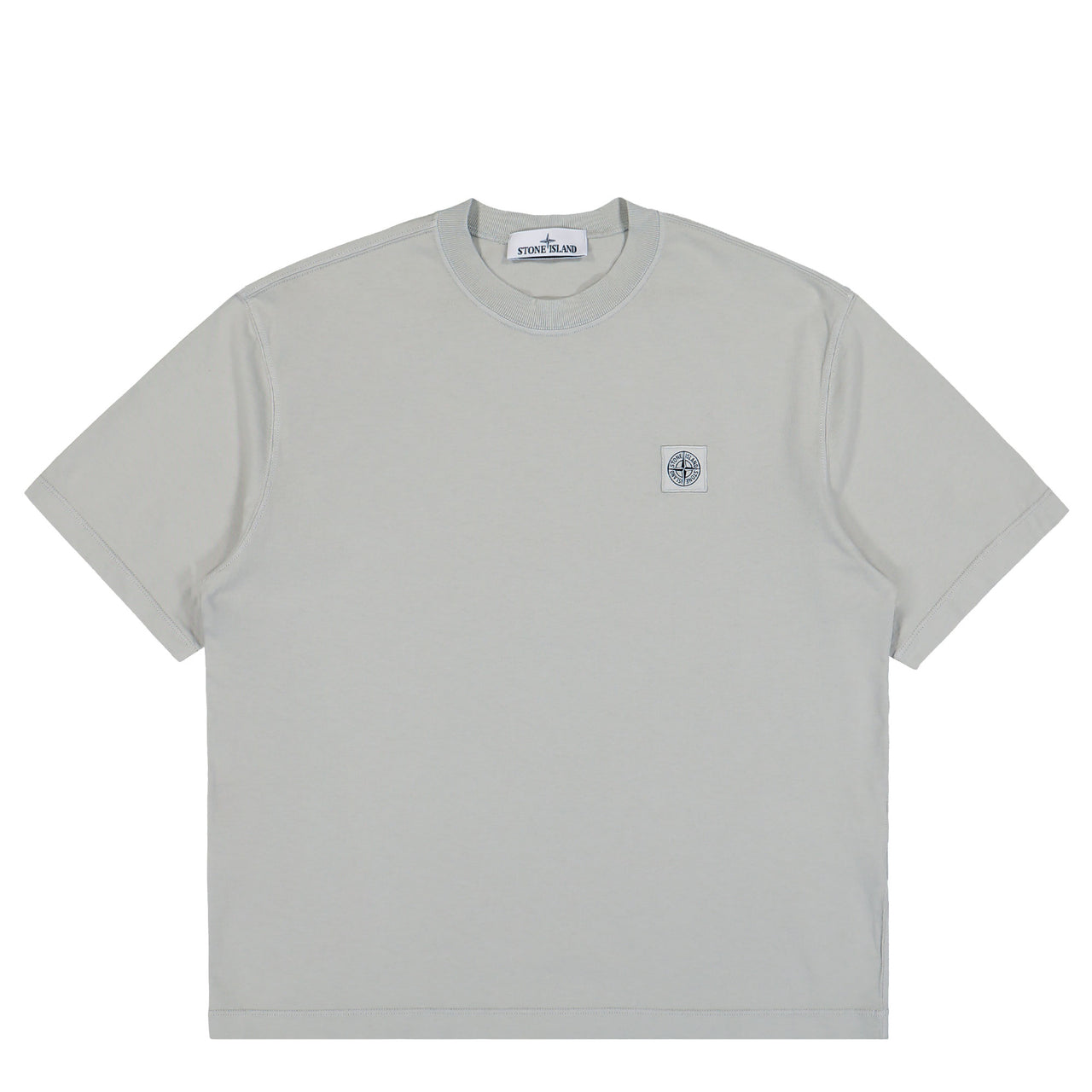 Stone Island SS T-Shirt With Compass Patch Pearl Grey T-Shirt K2S152100025-S0115 V0061 Detail View 1 | Gate