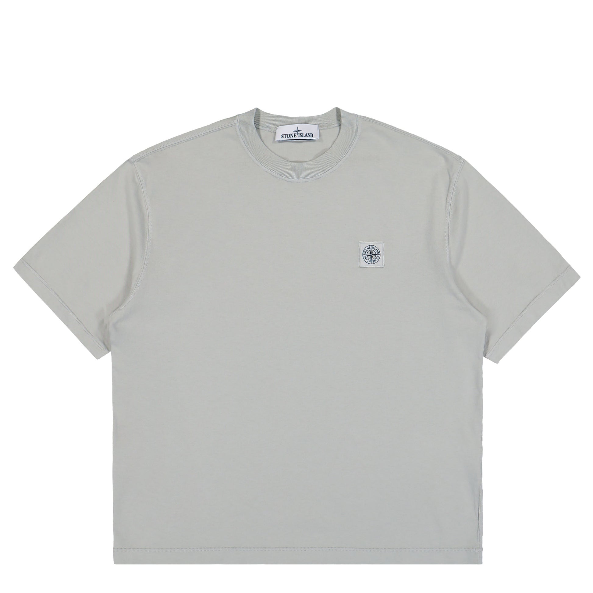 Stone Island SS T-Shirt With Compass Patch Pearl Grey T-Shirt K2S152100025-S0115 V0061 Detail View 1 | Gate