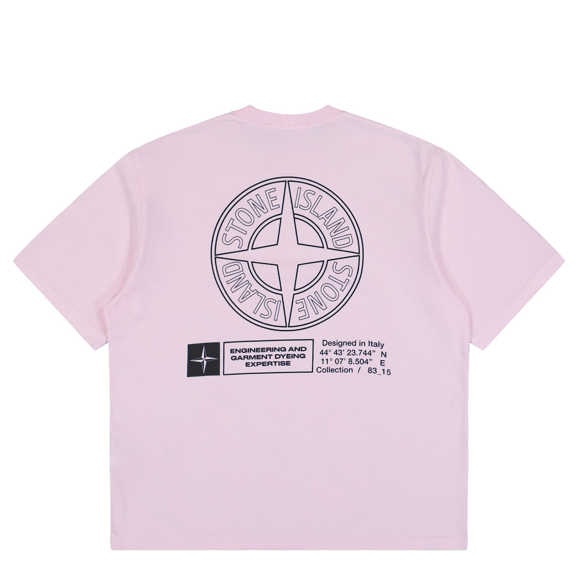 Stone Island SS T-Shirt With Industrial Print Pink T-Shirt K2S152100037-S0241 V0080 Detail View 2 | Gate