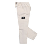 Stone Island Chino Trousers With Elasticated Waistband Ivory Denim K2S153100001-S00T1 V0093 Detail View 3 | GATE