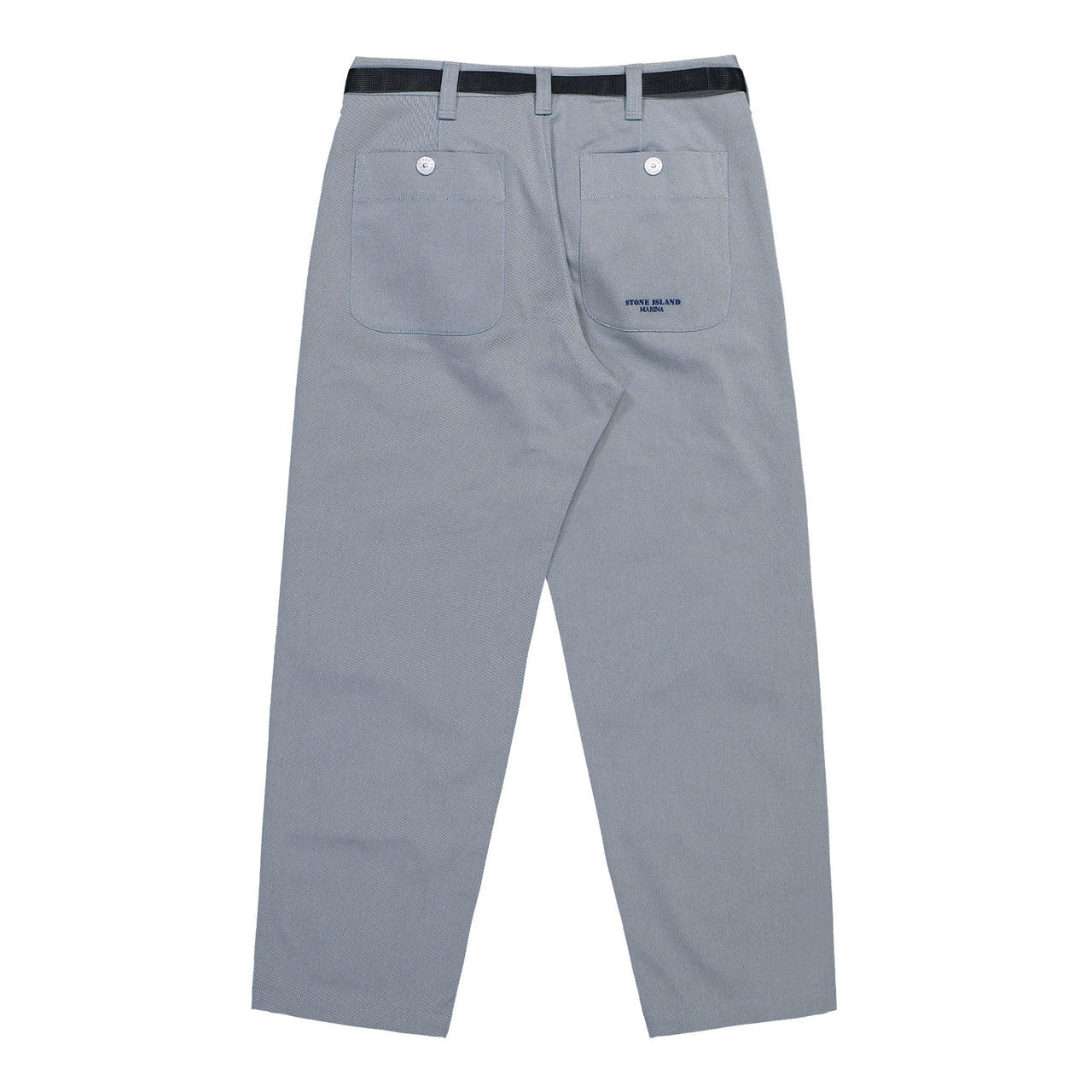 Stone Island Chino Trousers With Nylon Tape Belt Light Blue Pants K2S153100015-S0X19 V0040 Detail View 1 | GATE