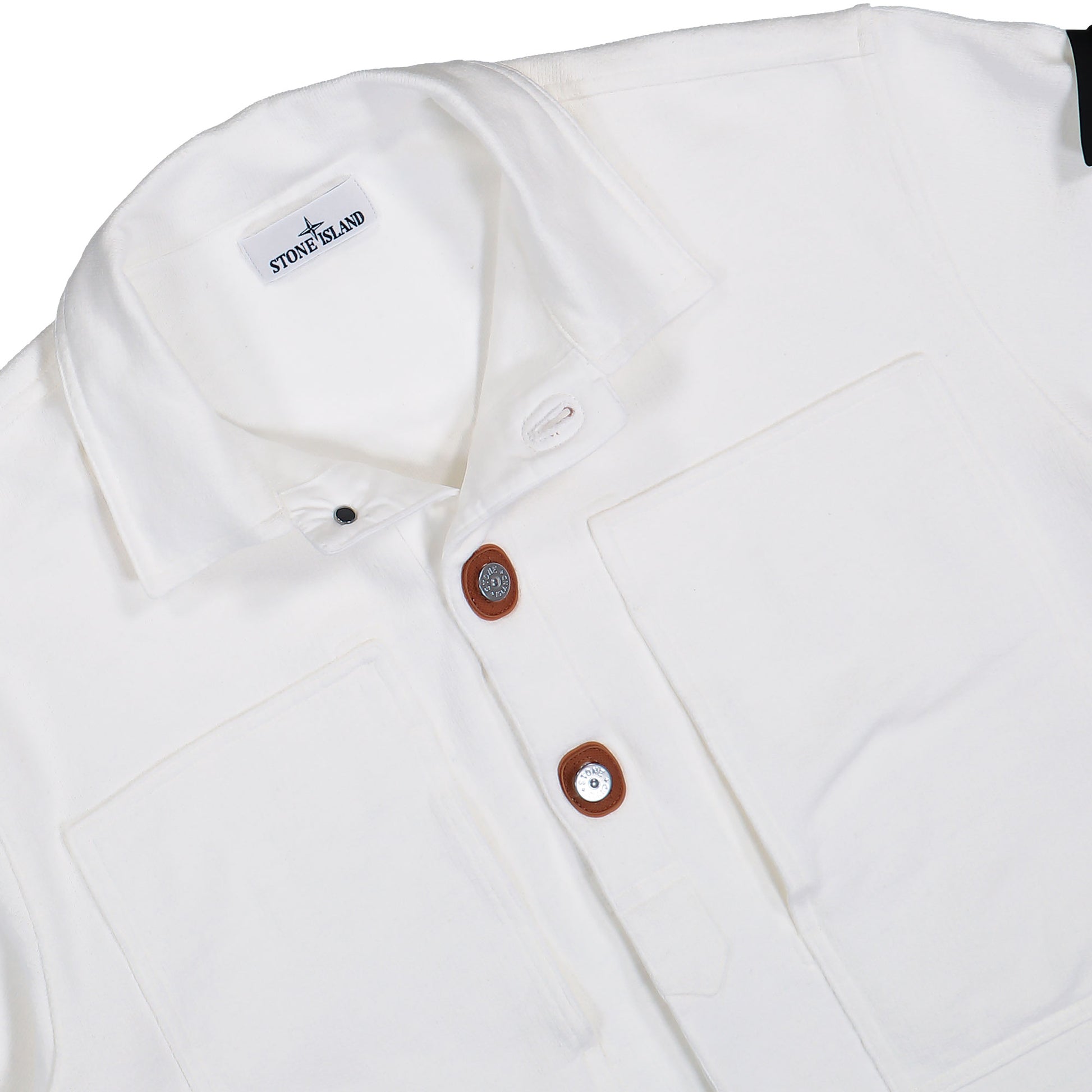 Stone Island Coach Jacket With Button Fastening And Pockets Natural Jacket K2S154100001-S00T2 V0099 Detail View 3 | GATE