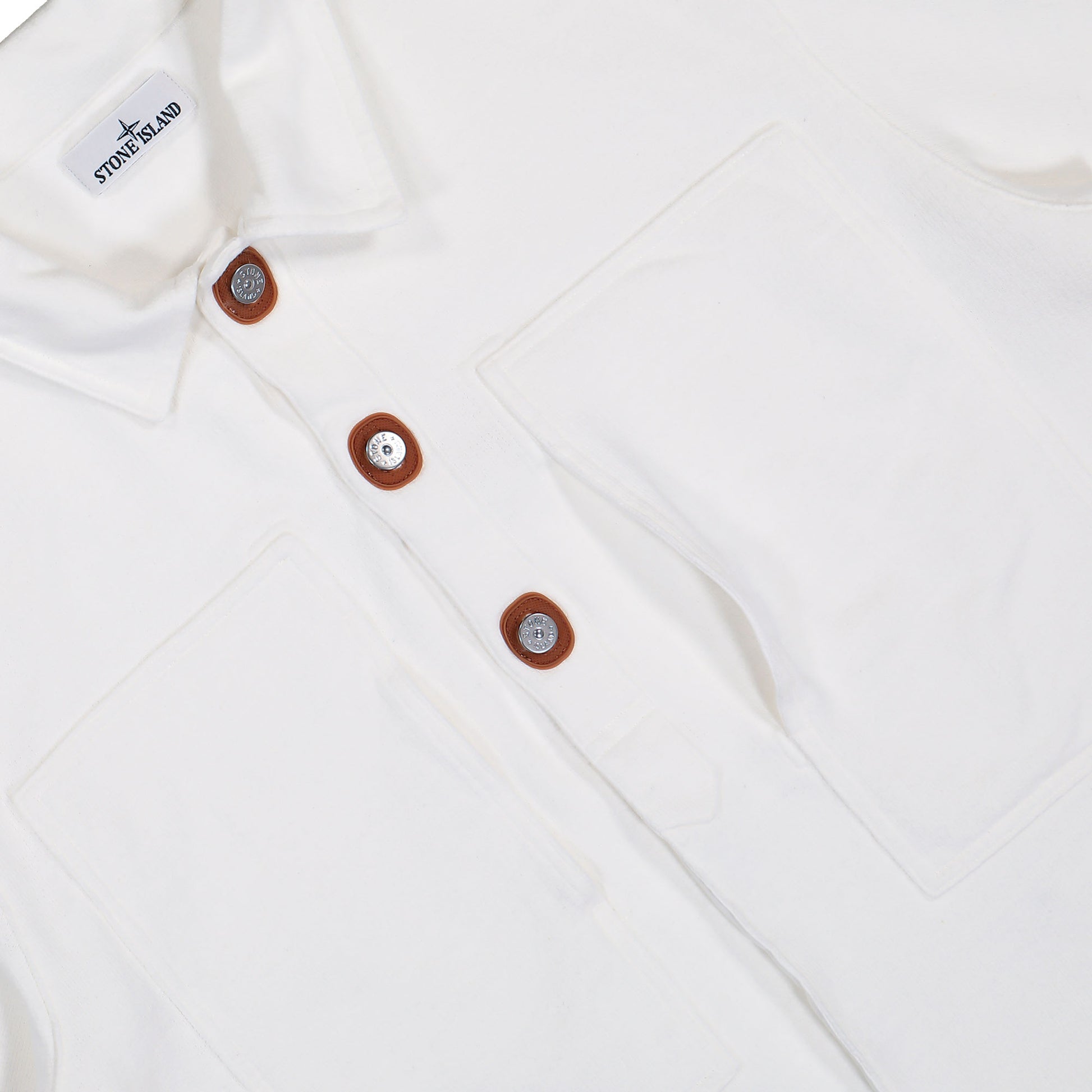 Stone Island Coach Jacket With Button Fastening And Pockets Natural Jacket K2S154100001-S00T2 V0099 Detail View 4 | GATE