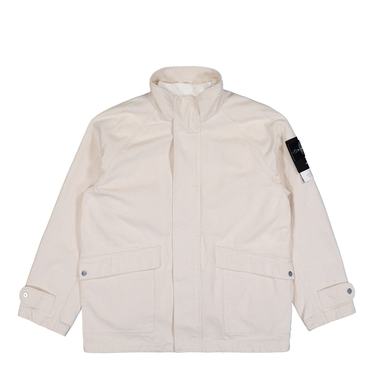 Stone Island Jacket With Detachable Lining And Elbow Patches Ivory Parka K2S154100002-S00T1 V0093 Detail View 1 | GATE