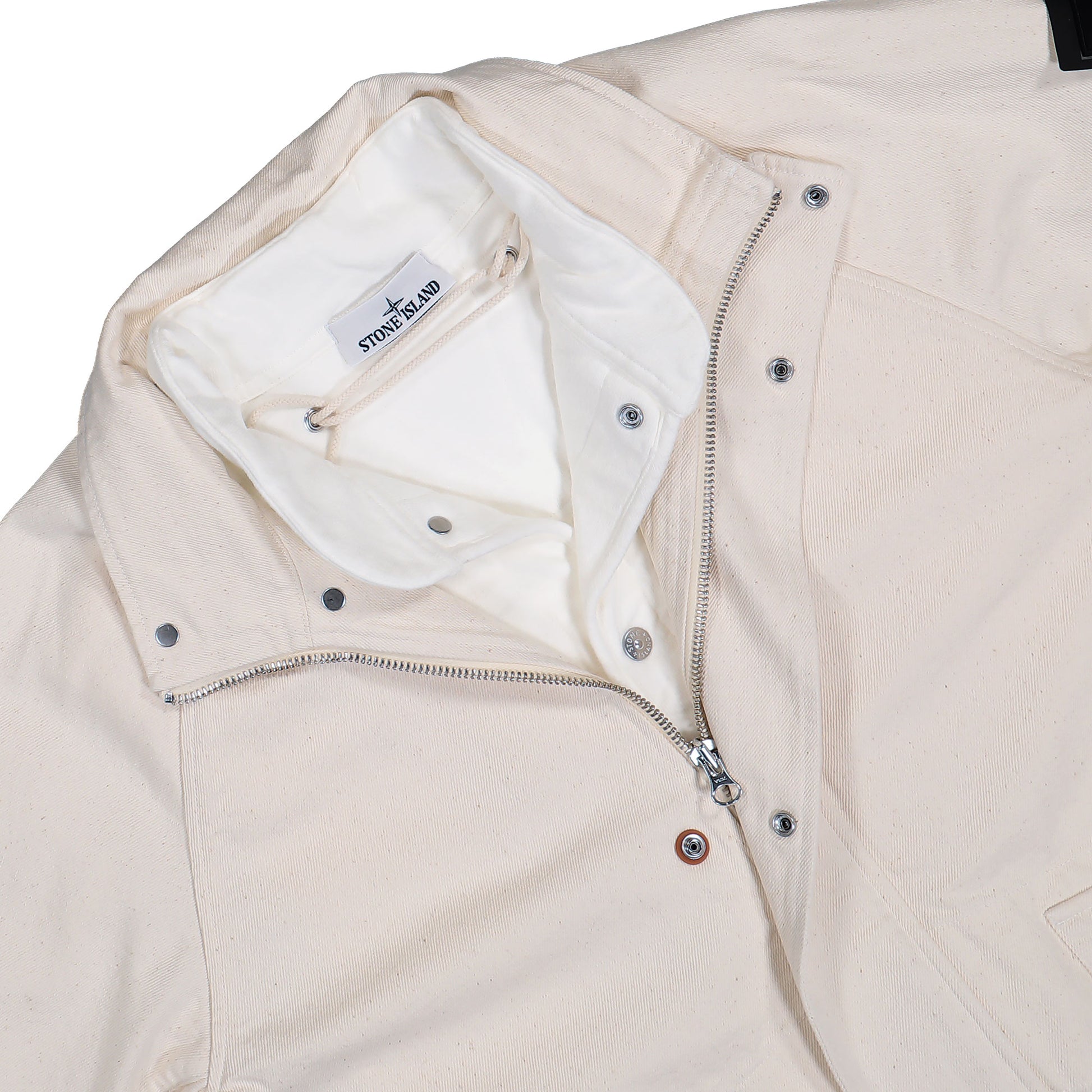 Stone Island Jacket With Detachable Lining And Elbow Patches Ivory Parka K2S154100002-S00T1 V0093 Detail View 3 | GATE