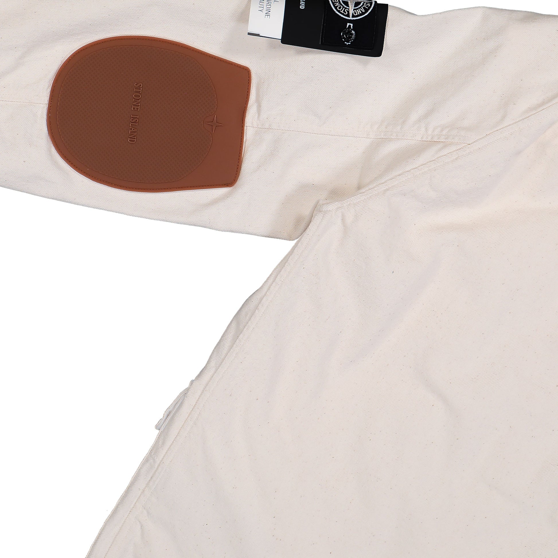 Stone Island Jacket With Detachable Lining And Elbow Patches Ivory Parka K2S154100002-S00T1 V0093 Detail View 6 | GATE