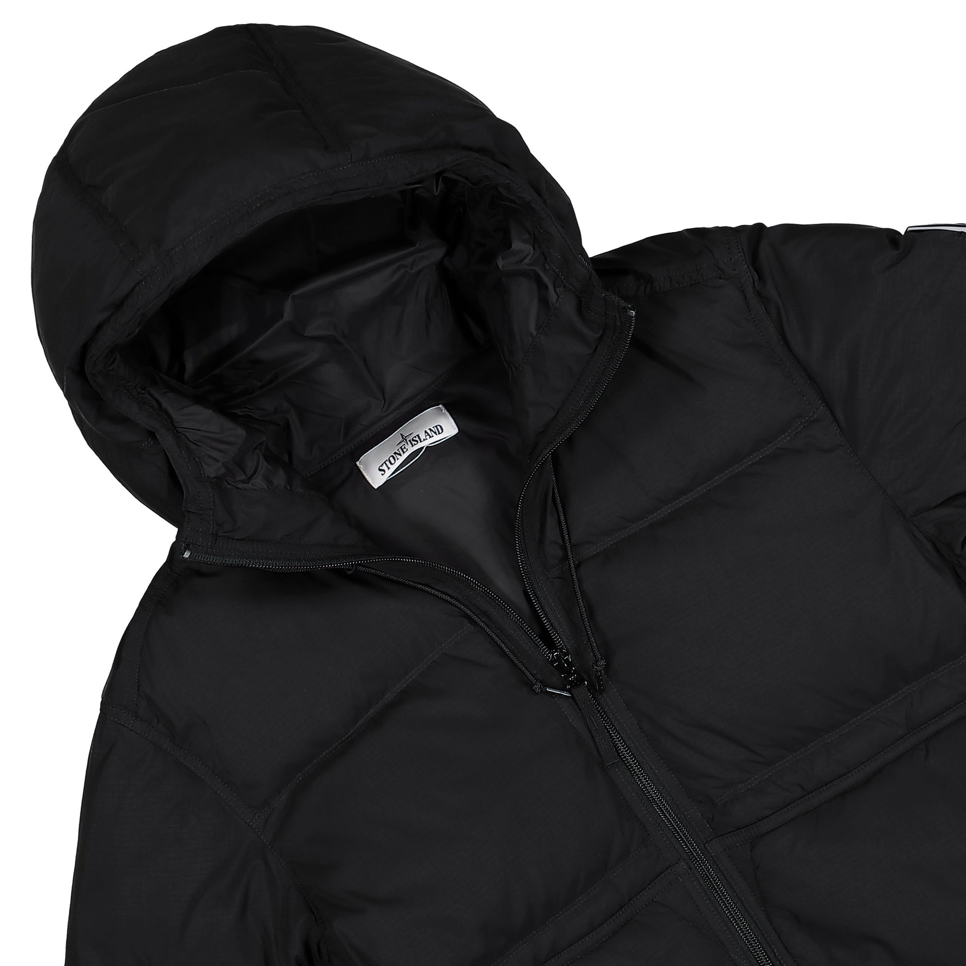 Stone Island Down Parka With Water Resistance And Snap Pockets Black Parka K2S154100019-S0182 V0029 Detail View 3 | GATE
