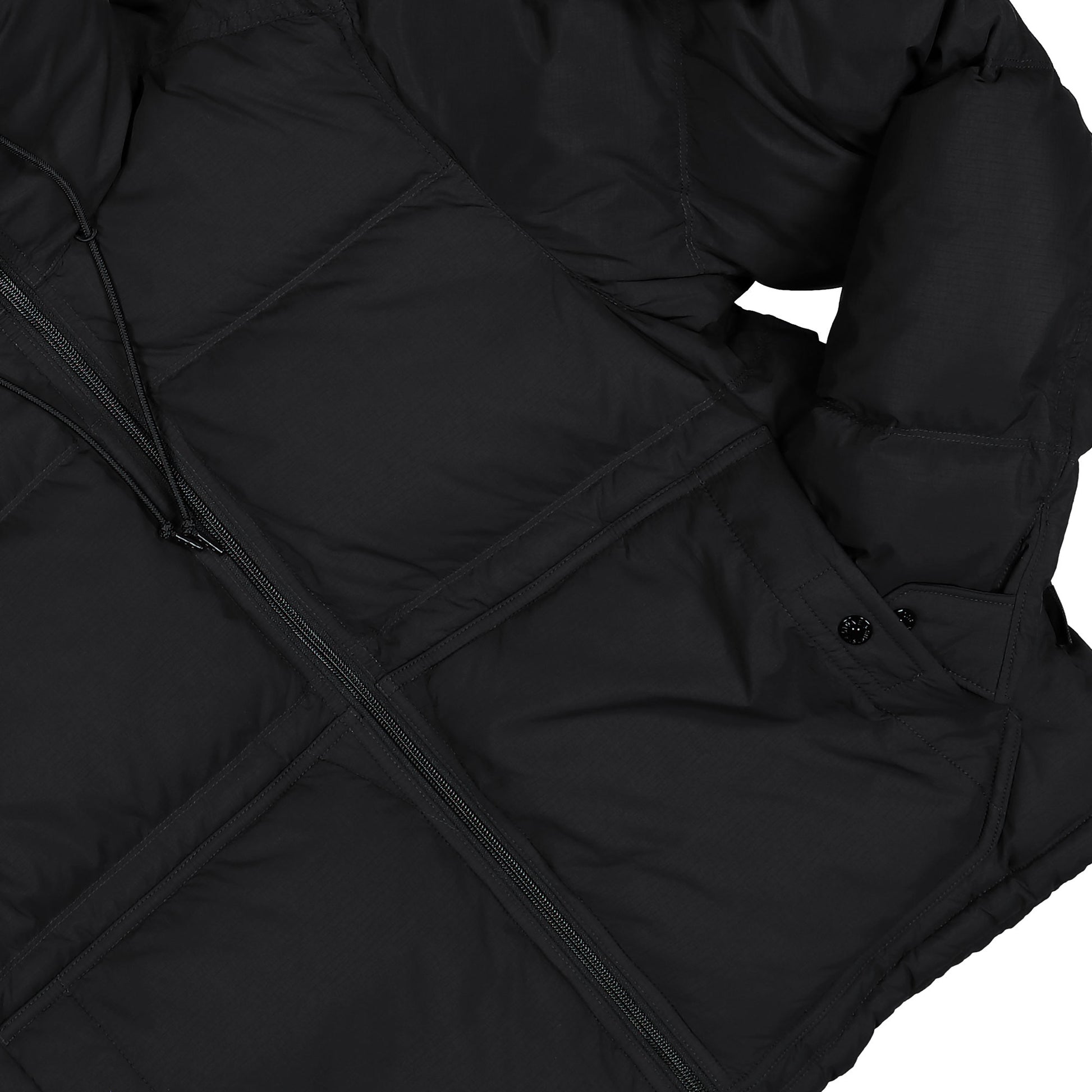 Stone Island Down Parka With Water Resistance And Snap Pockets Black Parka K2S154100019-S0182 V0029 Detail View 4 | GATE