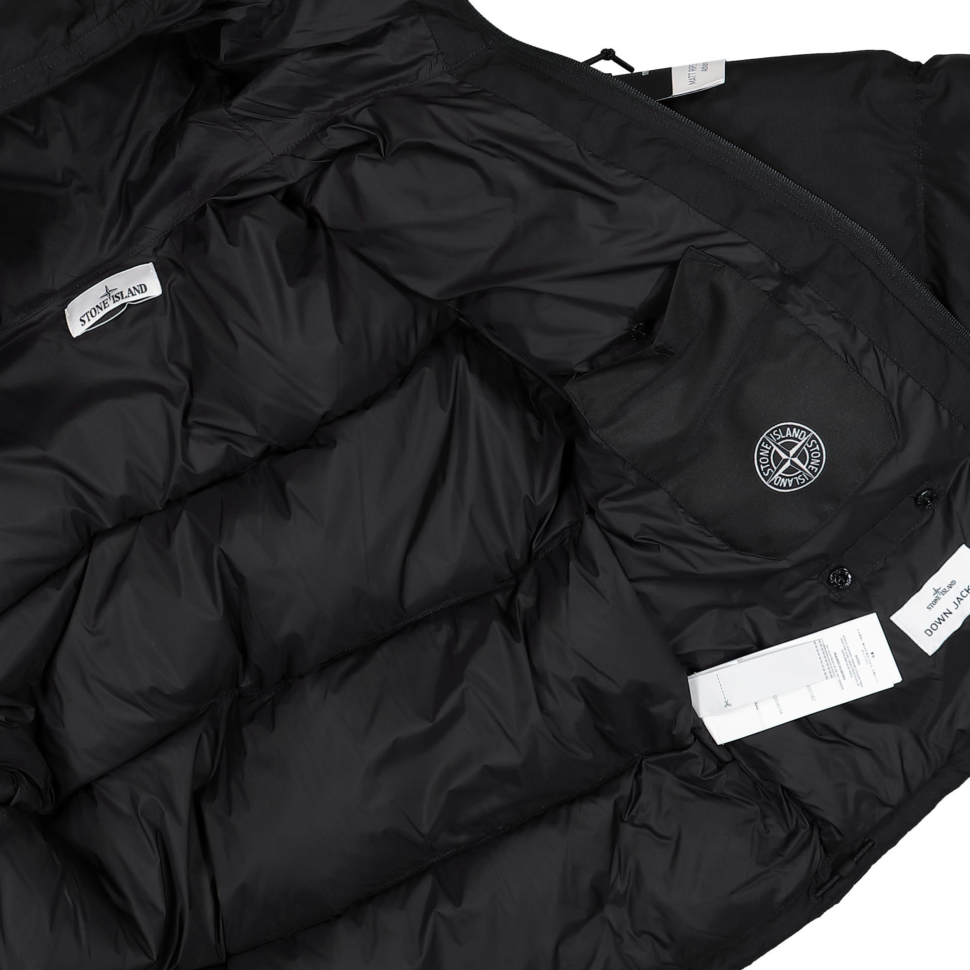 Stone Island Down Parka With Water Resistance And Snap Pockets Black Parka K2S154100019-S0182 V0029 Detail View 5 | GATE