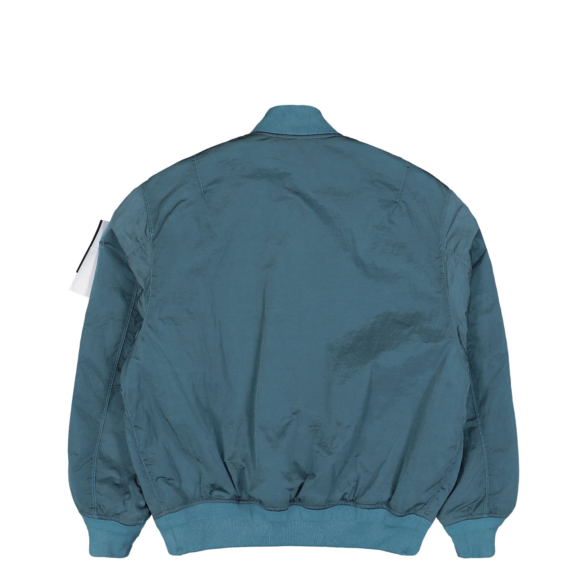 Stone Island Bomber Jacket With Anti-Drop And Zip Pockets Steel Blue Jackets K2S154100038-S0019 V002B Detail View 2 | GATE